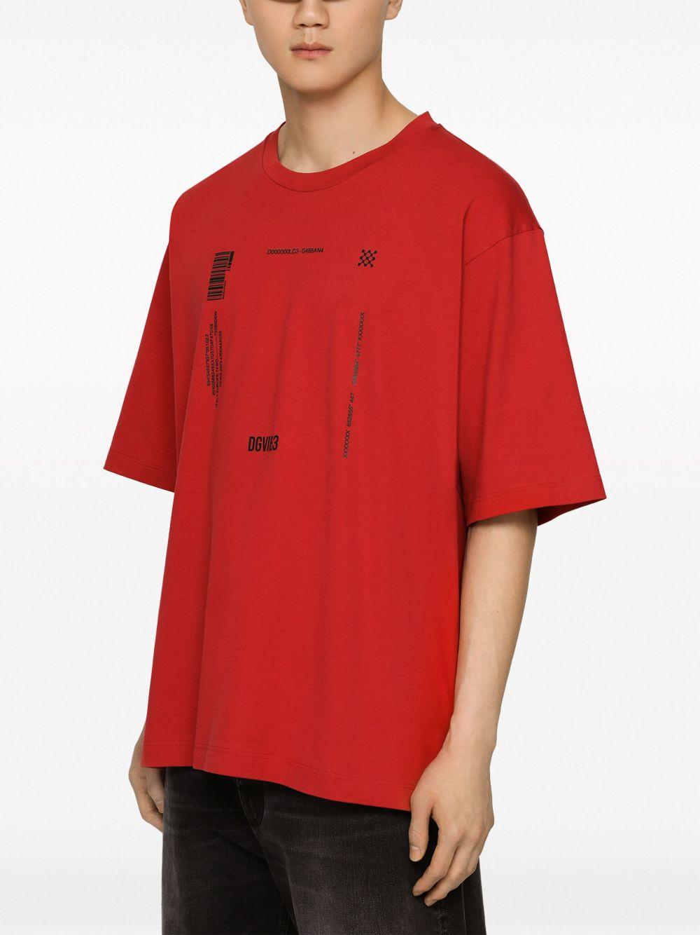 text-print cotton T-shirt Product Image