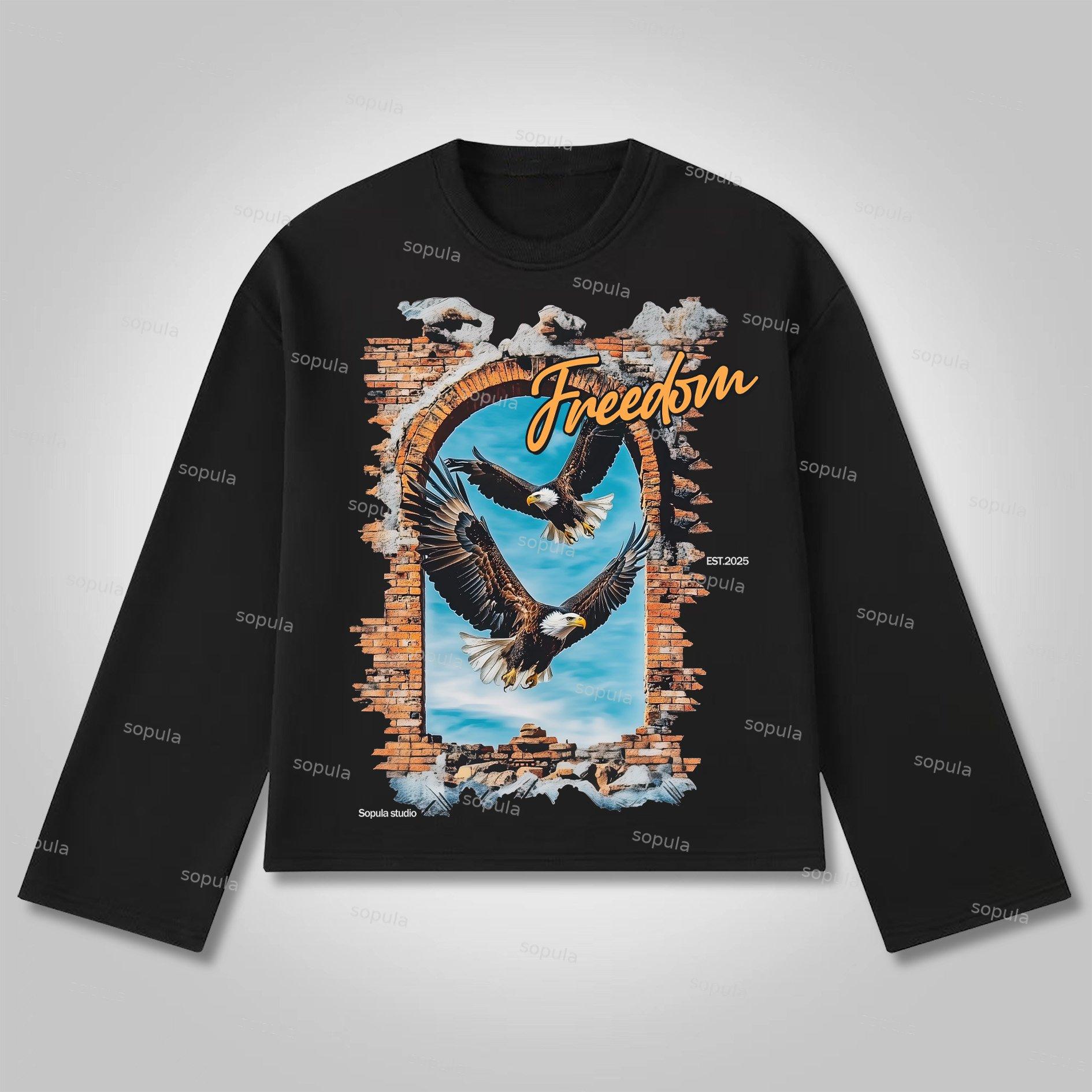 Sopula Wings Of Freedom Cotton Long Sleeve T-Shirt Product Image