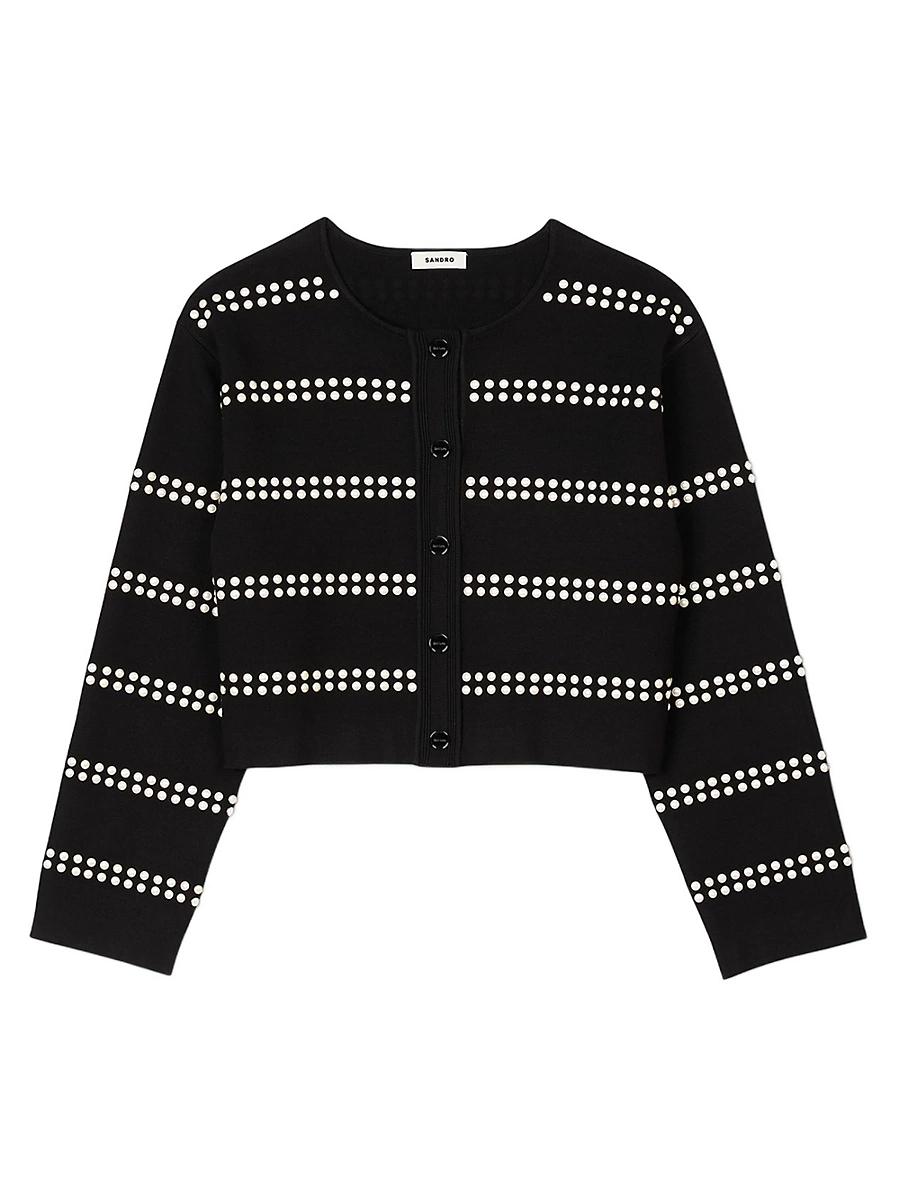 Womens Studded Cardigan Product Image