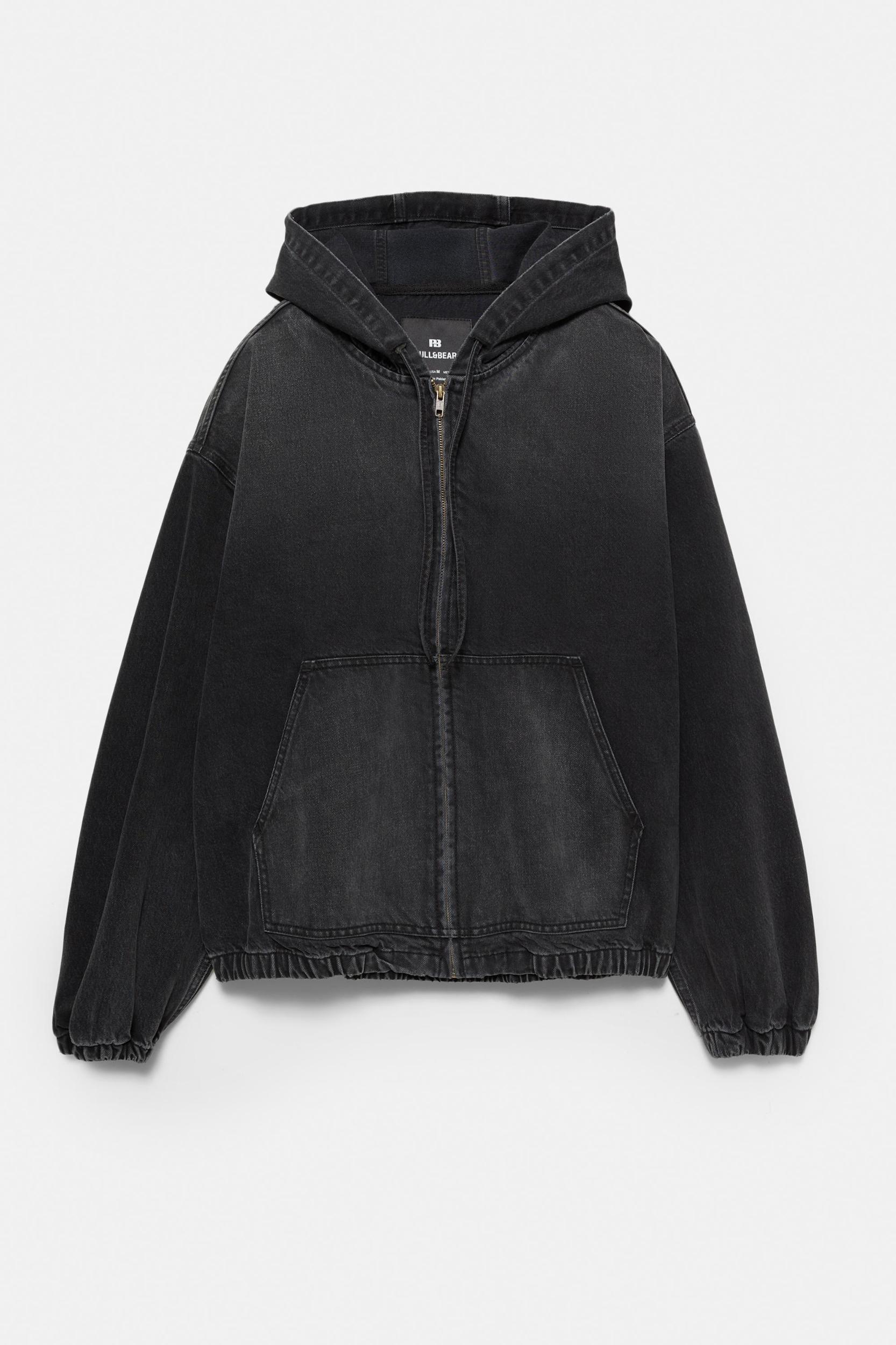 Denim hooded jacket Product Image