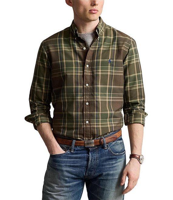 Polo Ralph Lauren Classic Fit Plaid Performance Long Sleeve Oxford Shirt Product Image