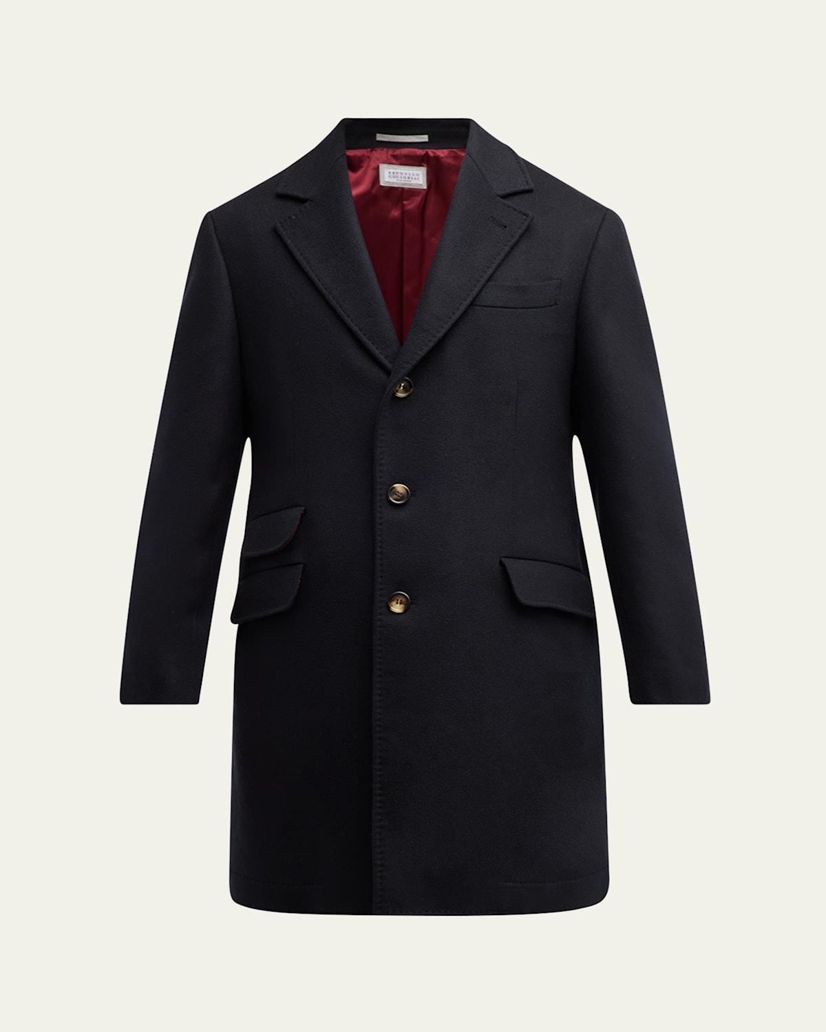 Mens Traditional Fit Wool Overcoat Product Image