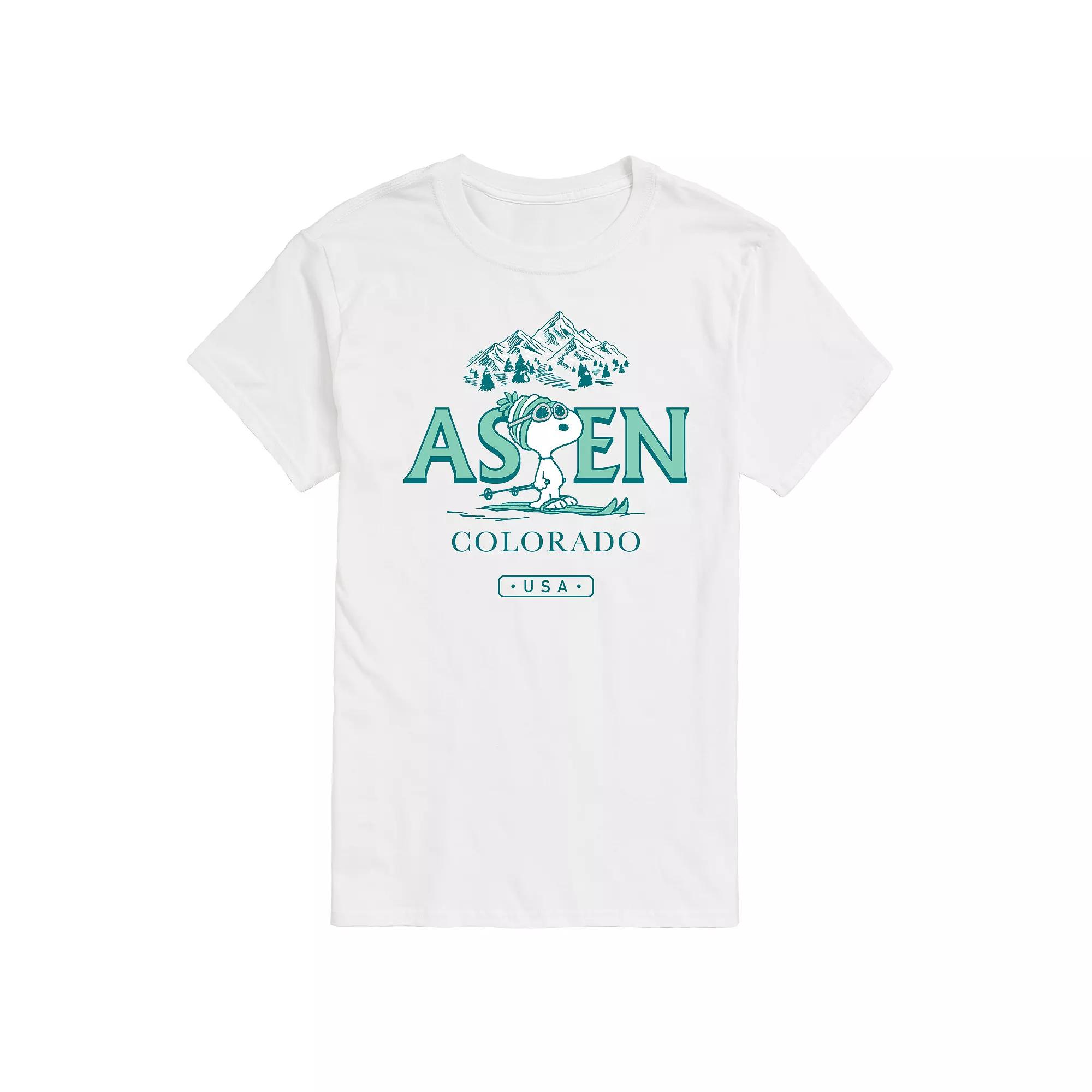 Men's Peanuts Snoopy Aspen Colorado Graphic Tee,  Product Image
