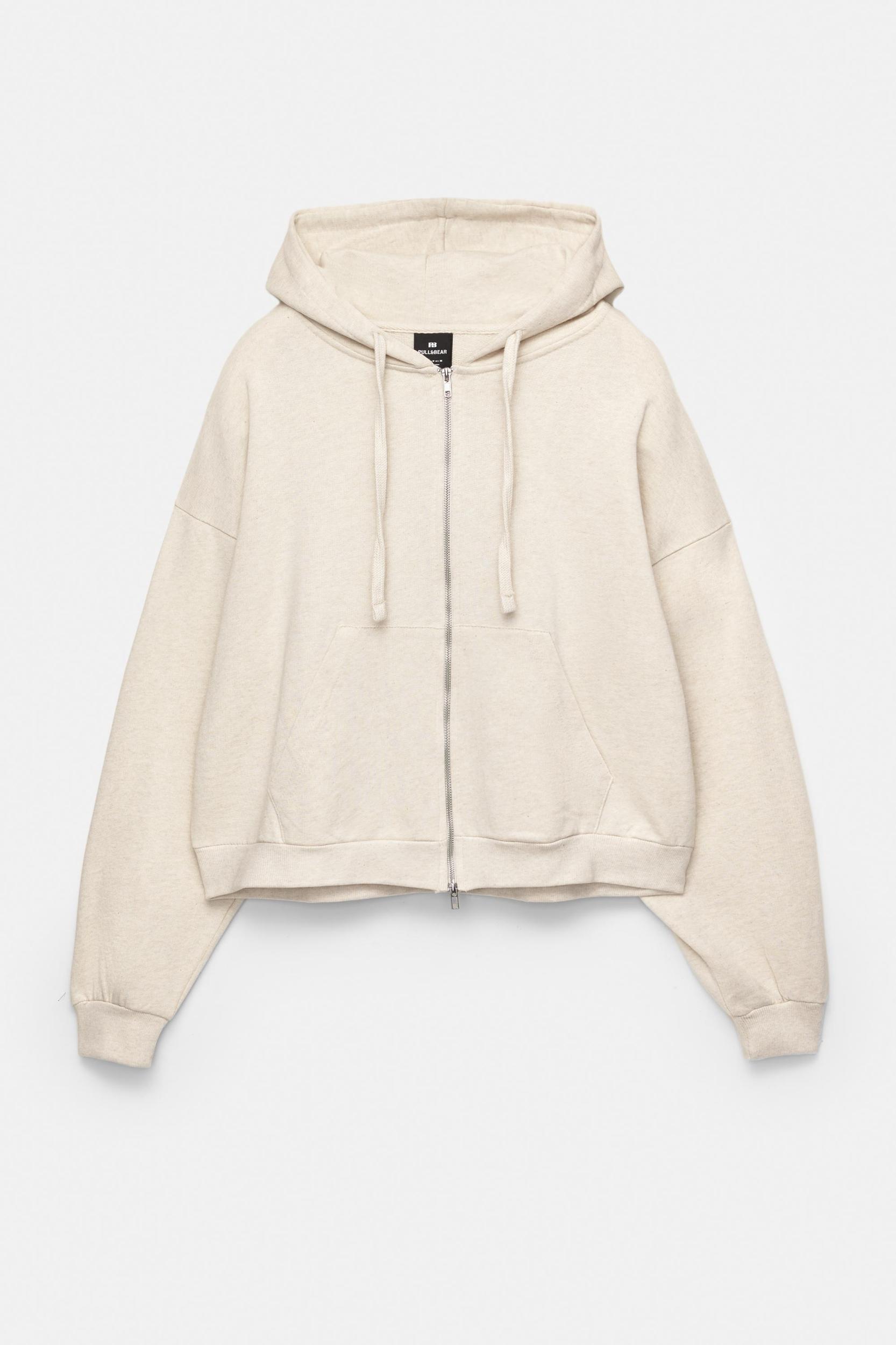 Cropped zip-up hoodie Product Image