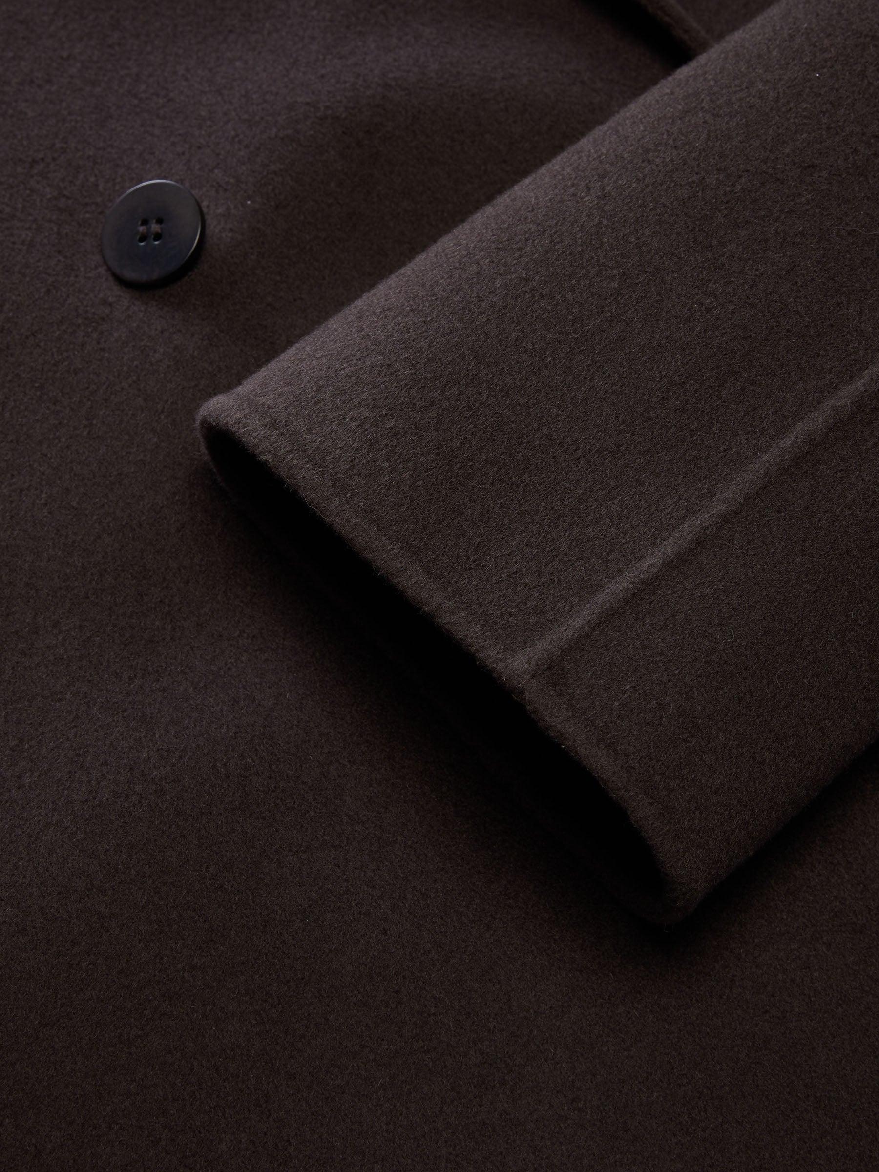 Cashmere Wool Blend Gathered Waist Women Overcoat Product Image