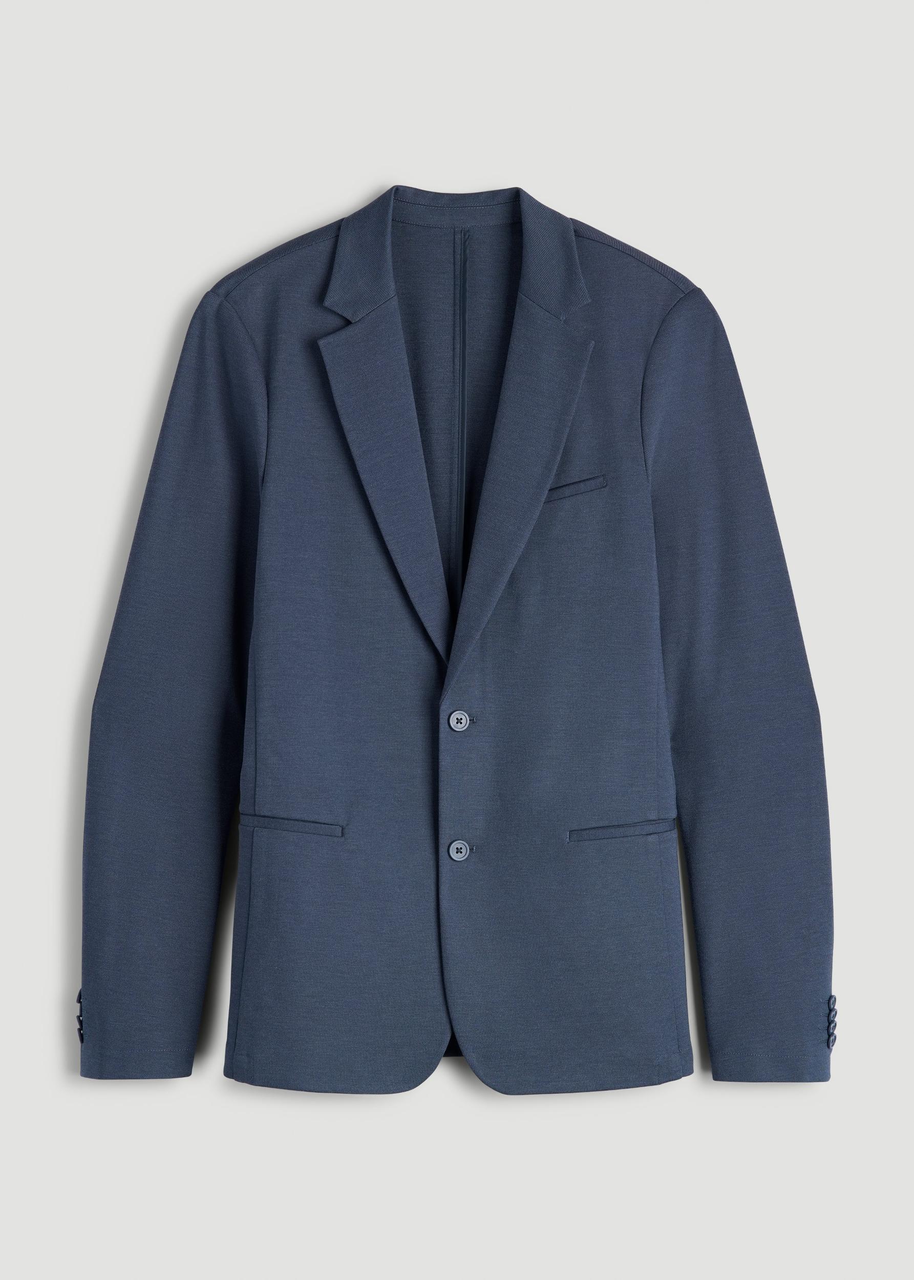 Flex Tech Suit Jacket for Tall Men in Medium Blue Nailhead Male Product Image