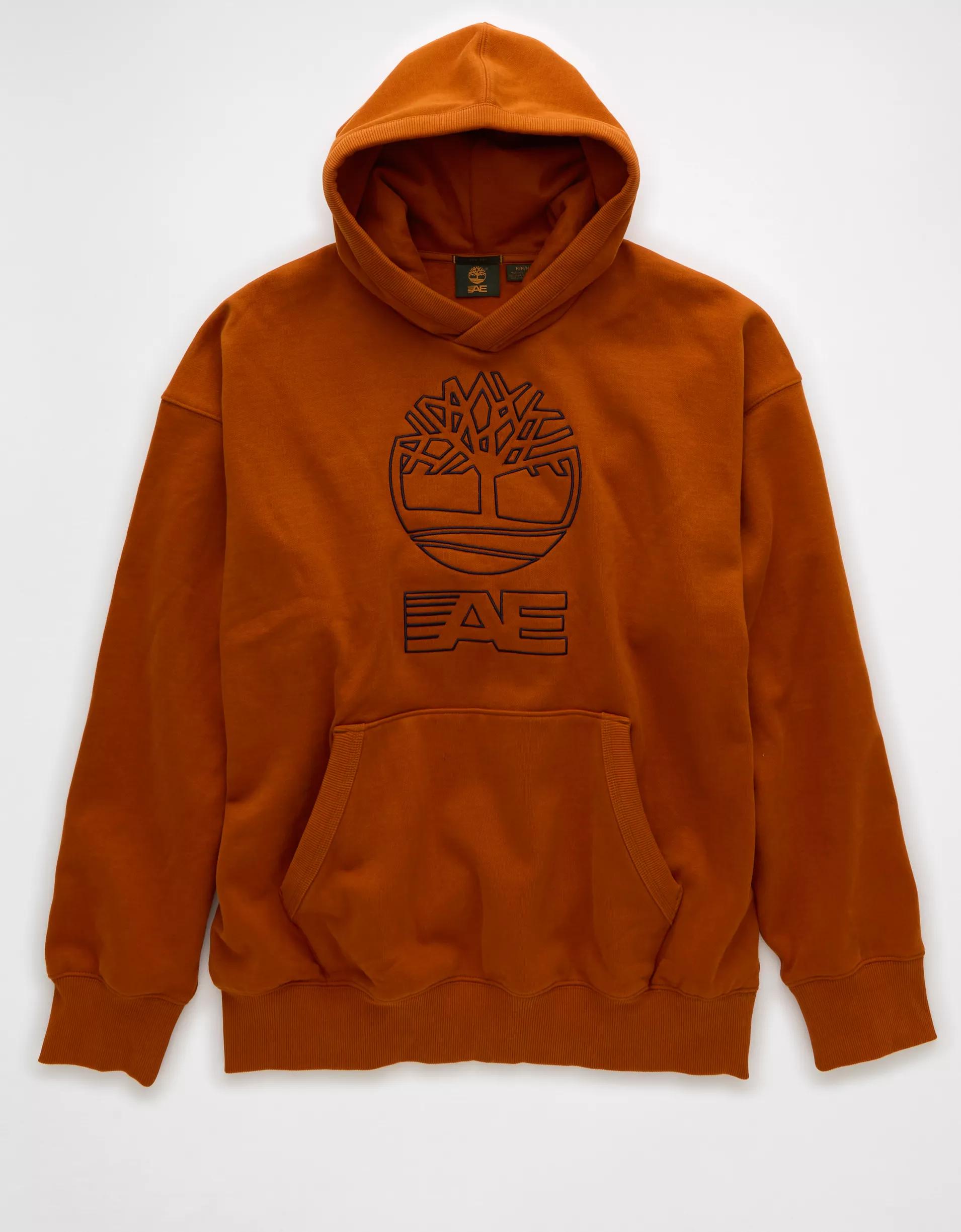 Timberland x AE Embroidered Cotton Hoodie Product Image