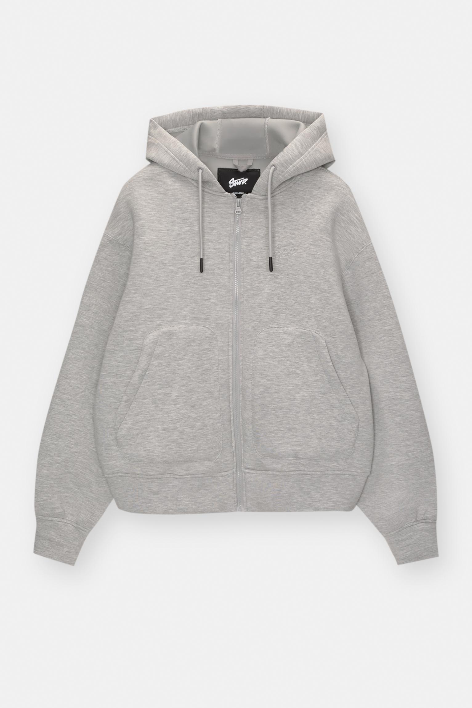 STWD neoprene-effect hooded jacket Product Image