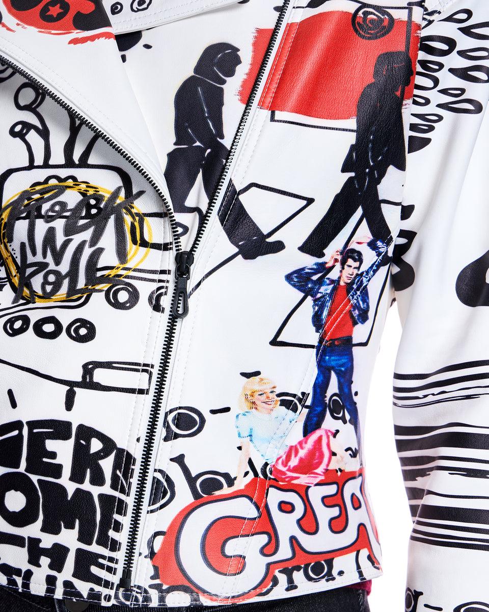 Printed Biker Jacket Product Image