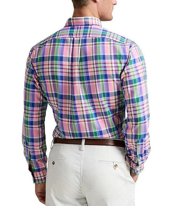 Polo Ralph Lauren Classic Fit Medium Plaid Performance Stretch Oxford Long Sleeve Woven Shirt Product Image