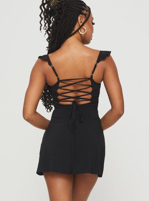 Landon Mini Dress Black Product Image