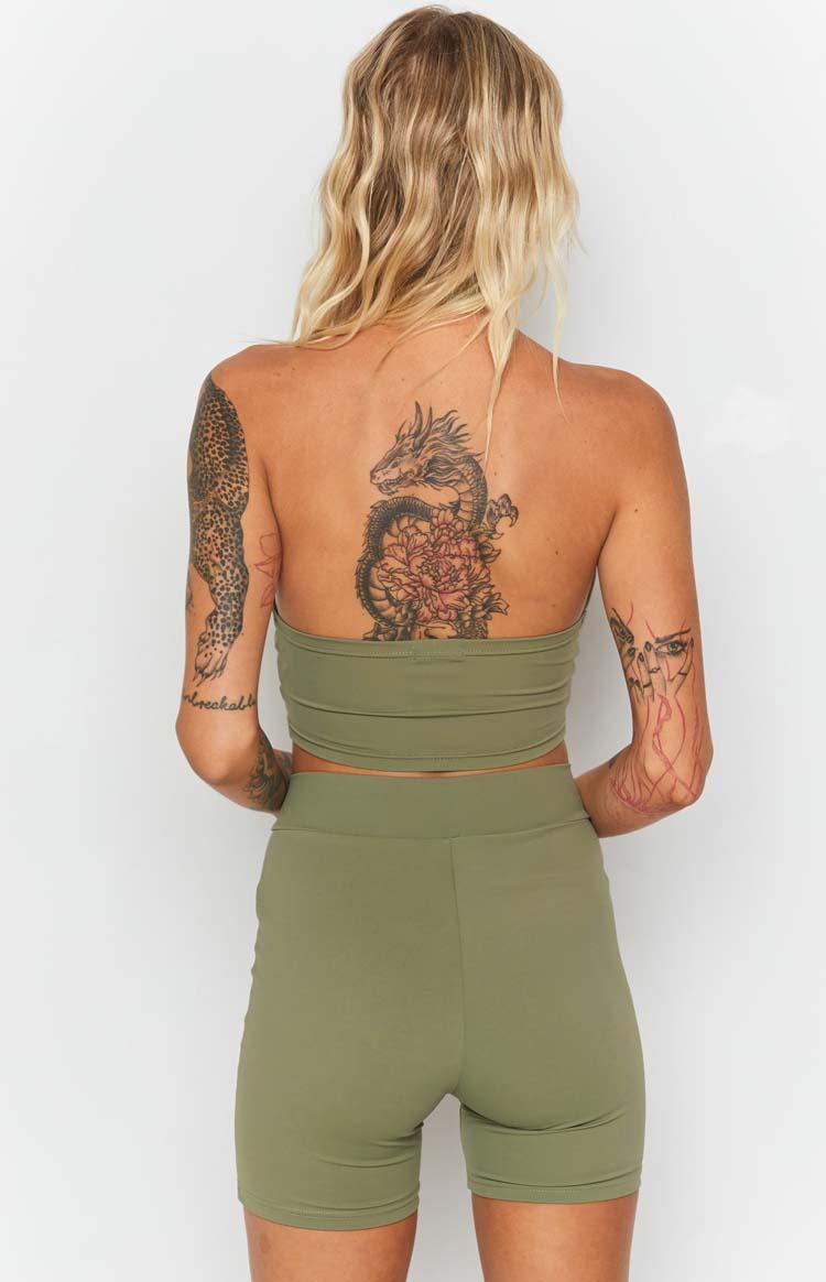Lost City Crop Top Khaki Product Image