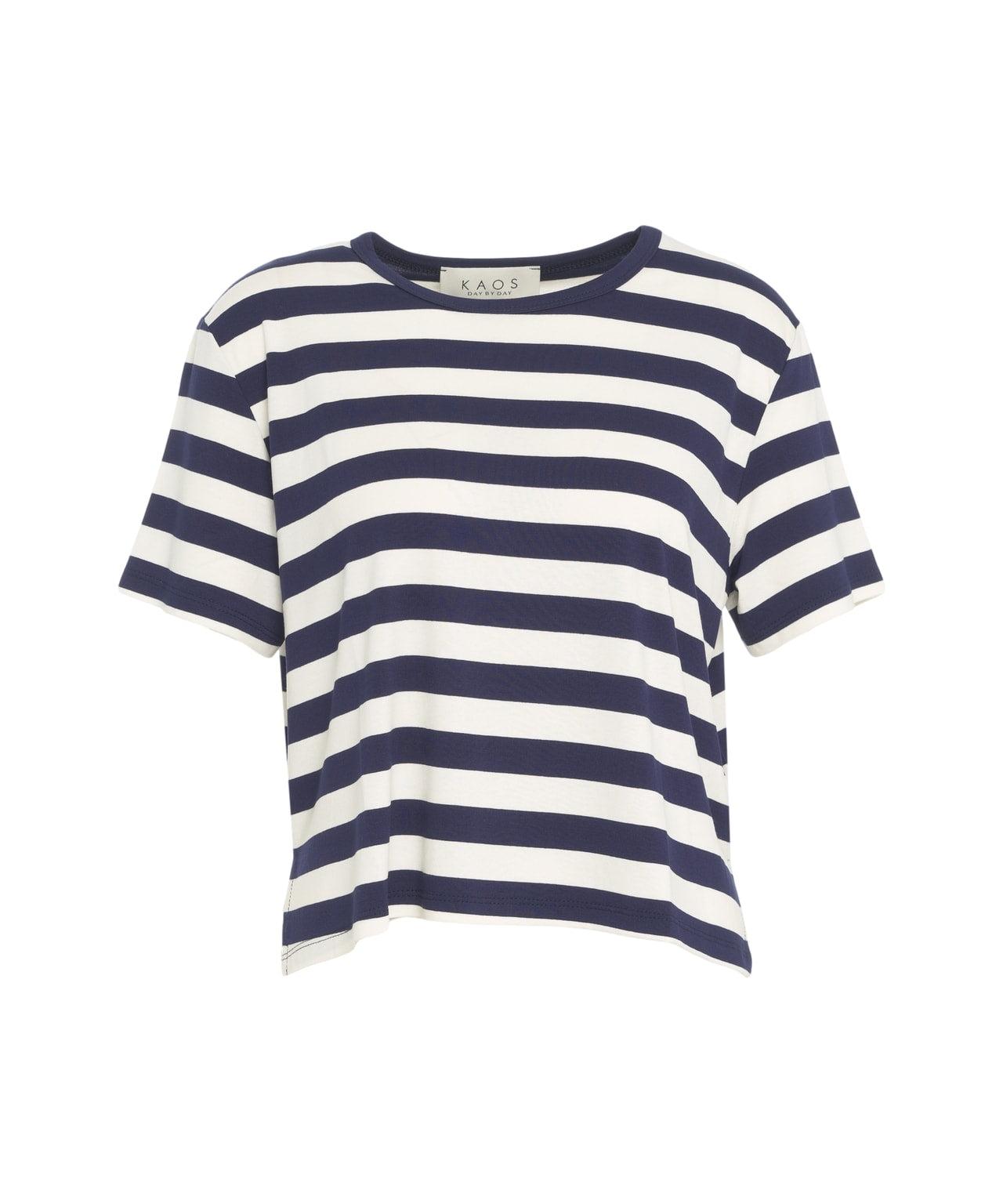 Striped cropped t-shirt Product Image