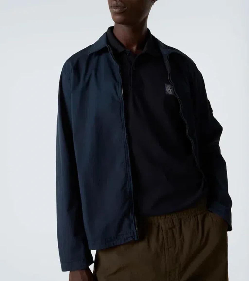 STONE ISLAND Mens Black Brand-patch Regular-fit Stretch-cotton Polo Shirt Xl Product Image