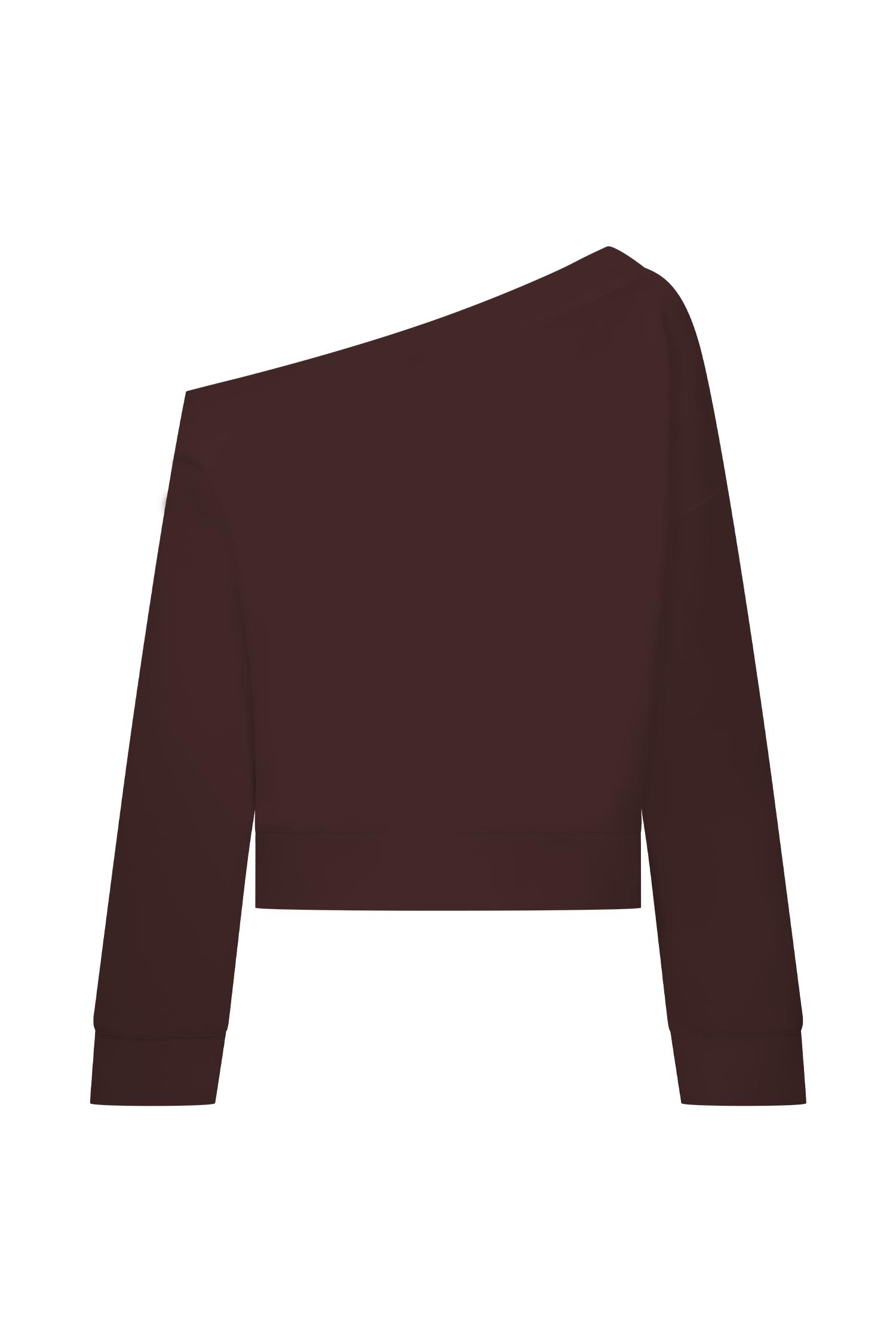 Aiden Slouchy Crew Jumper - Chocolate Product Image