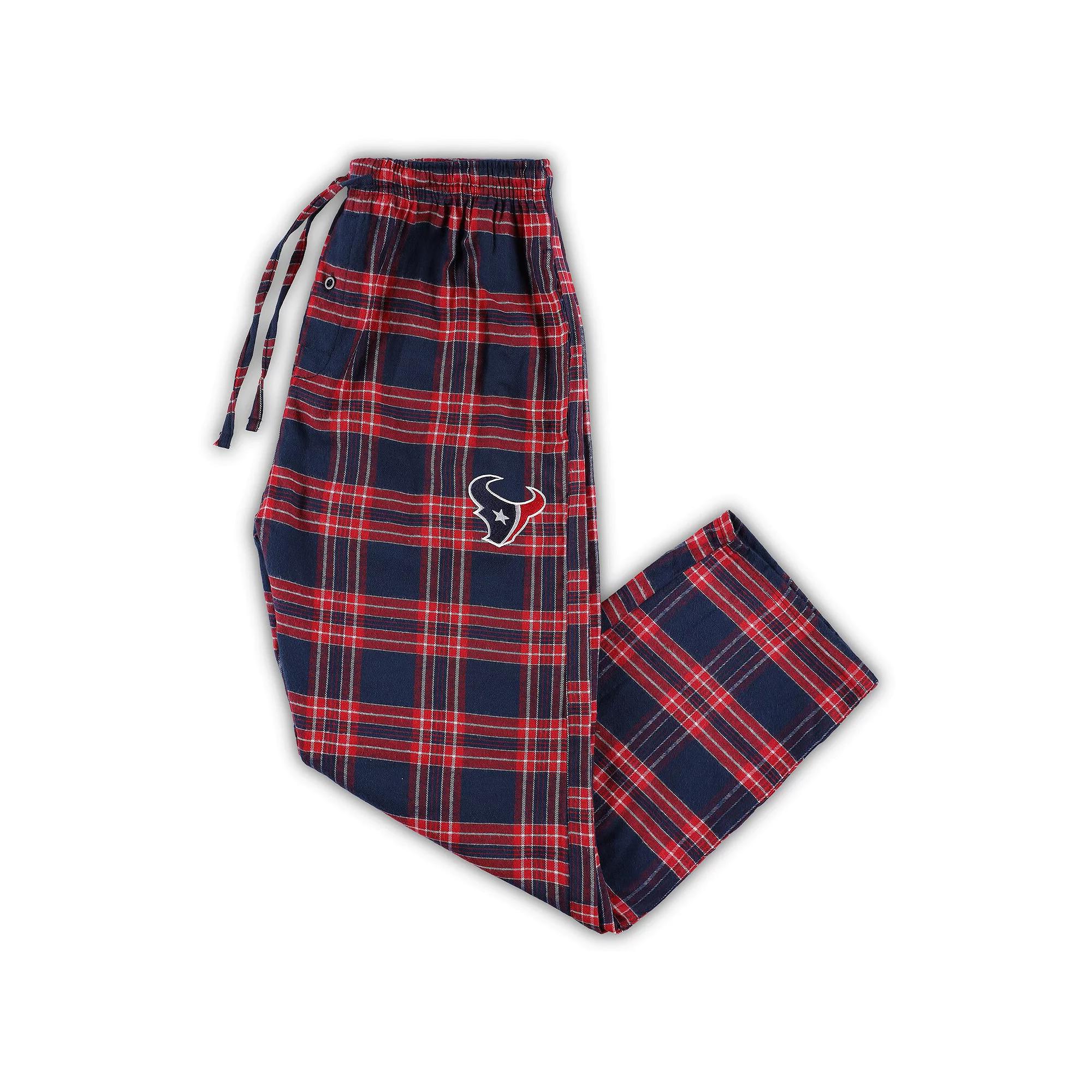 Men's Concepts Sport Navy/Red Houston Texans Big & Tall Flannel Sleep Set, Size: 5XB, Blue Product Image