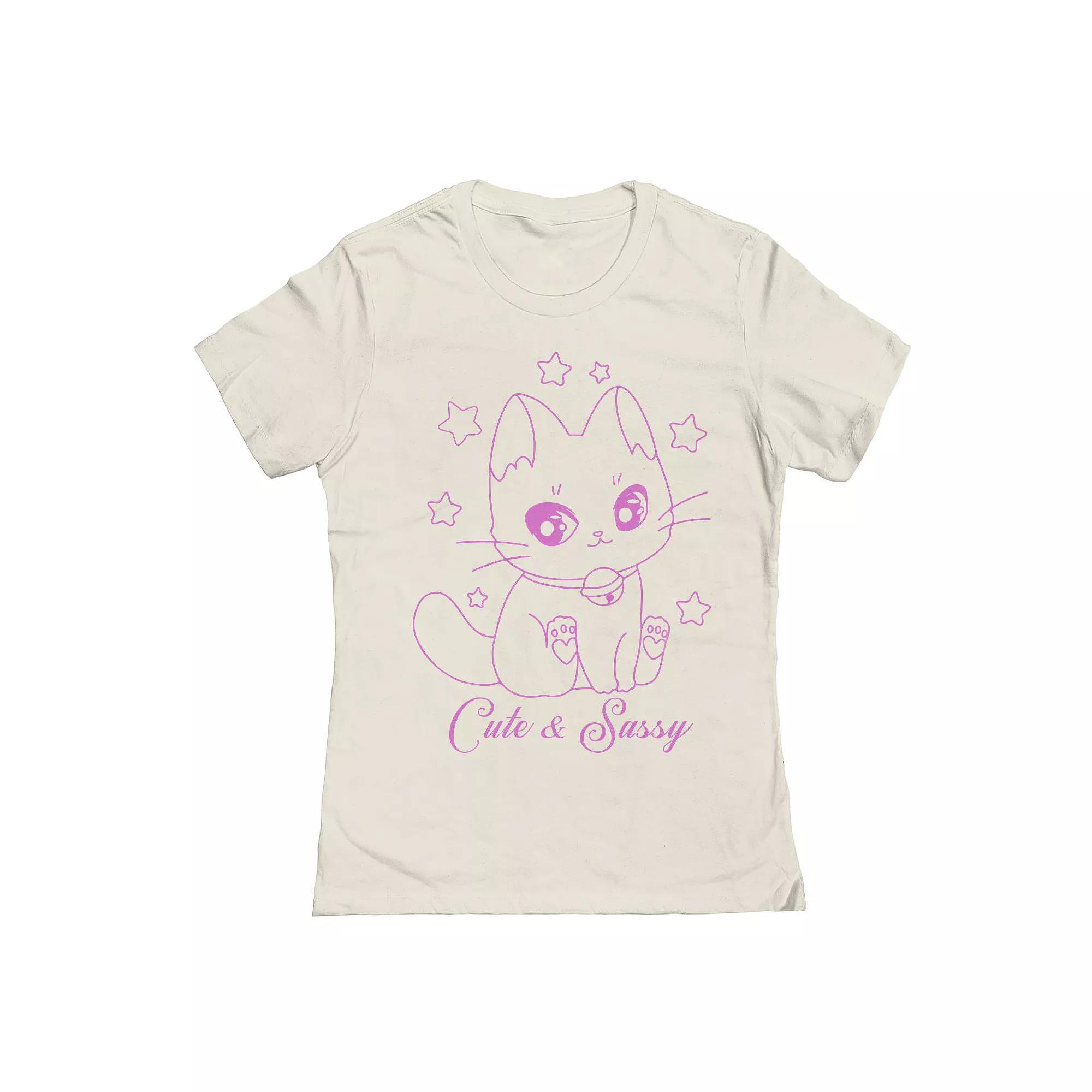 Junior's Grayson Threads by Tai Apparel Cute & Sassy Graphic Tee, Women's, Size: XL, Natural Product Image