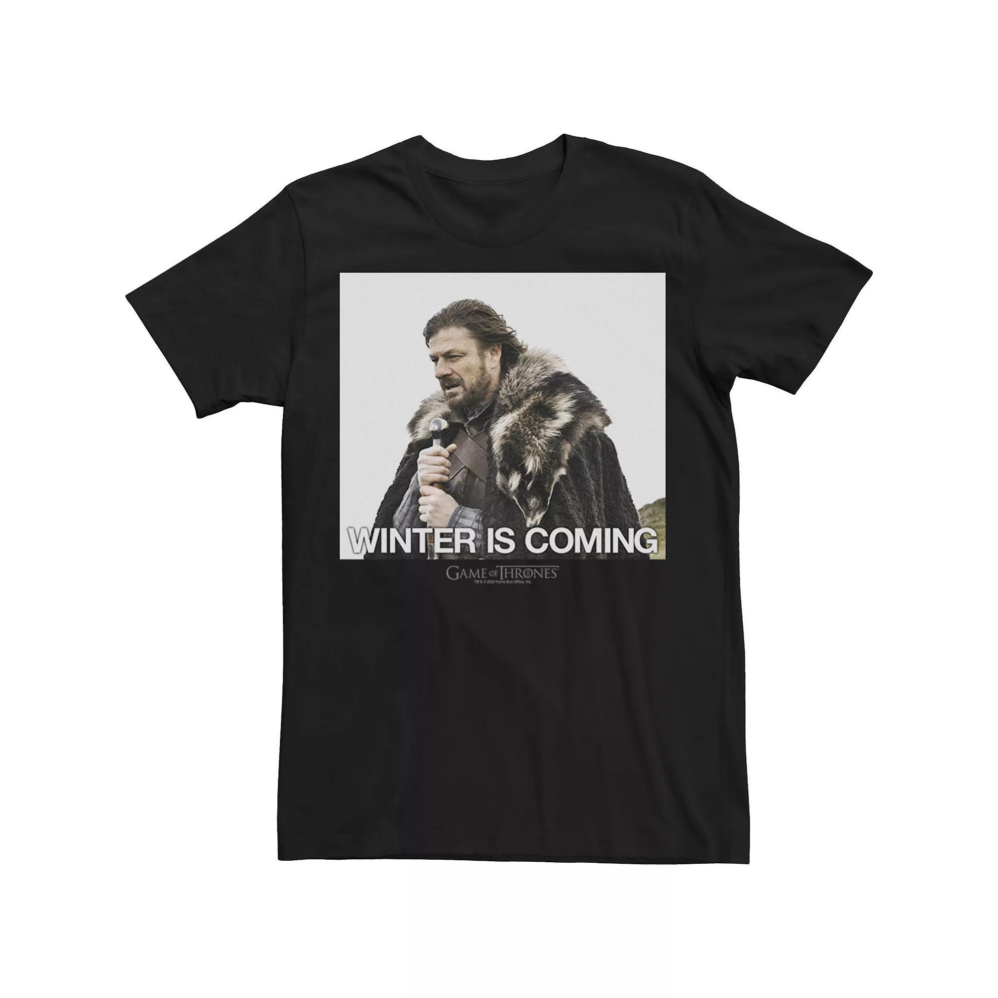 Men's Game Of Thrones Ned Stark Winter Is Coming Meme Tee,  Product Image