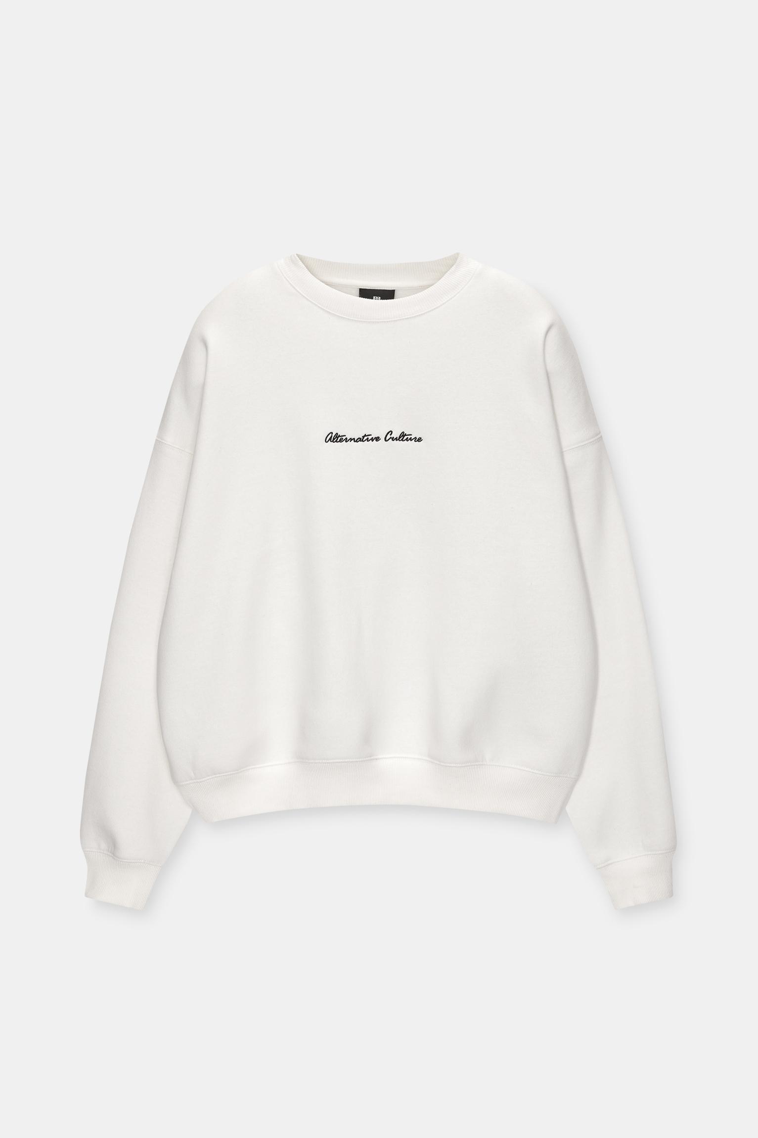 Boxy fit sweatshirt with tree on the back Product Image