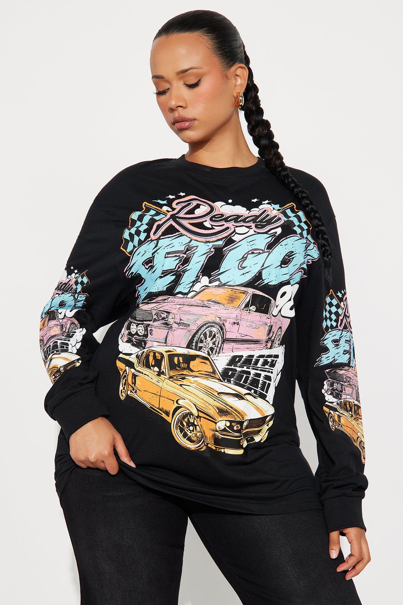 Racing Long Sleeve Tee - Black Female Product Image