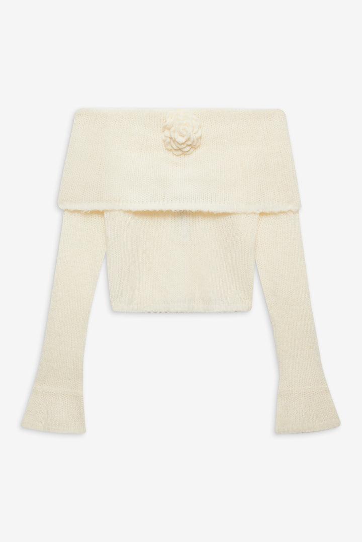 Aspen Knit Top — Cream Product Image