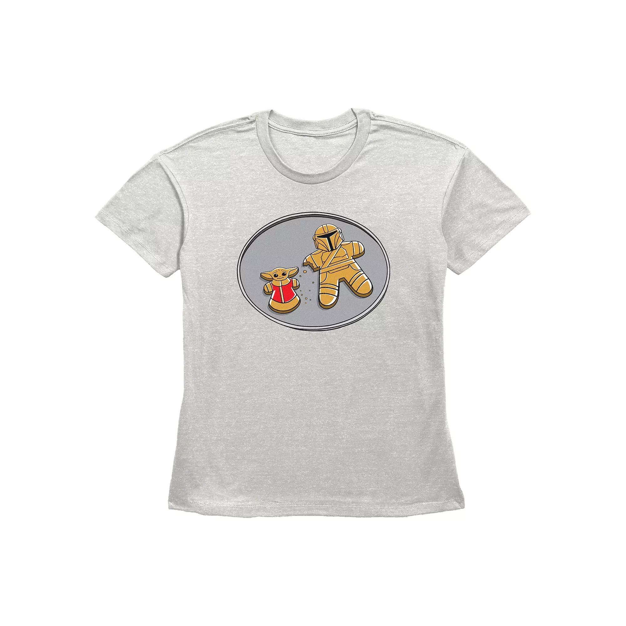 Women's Star Wars The Mandalorian Grogu Gingerbread Cookies Graphic Tee,  Product Image