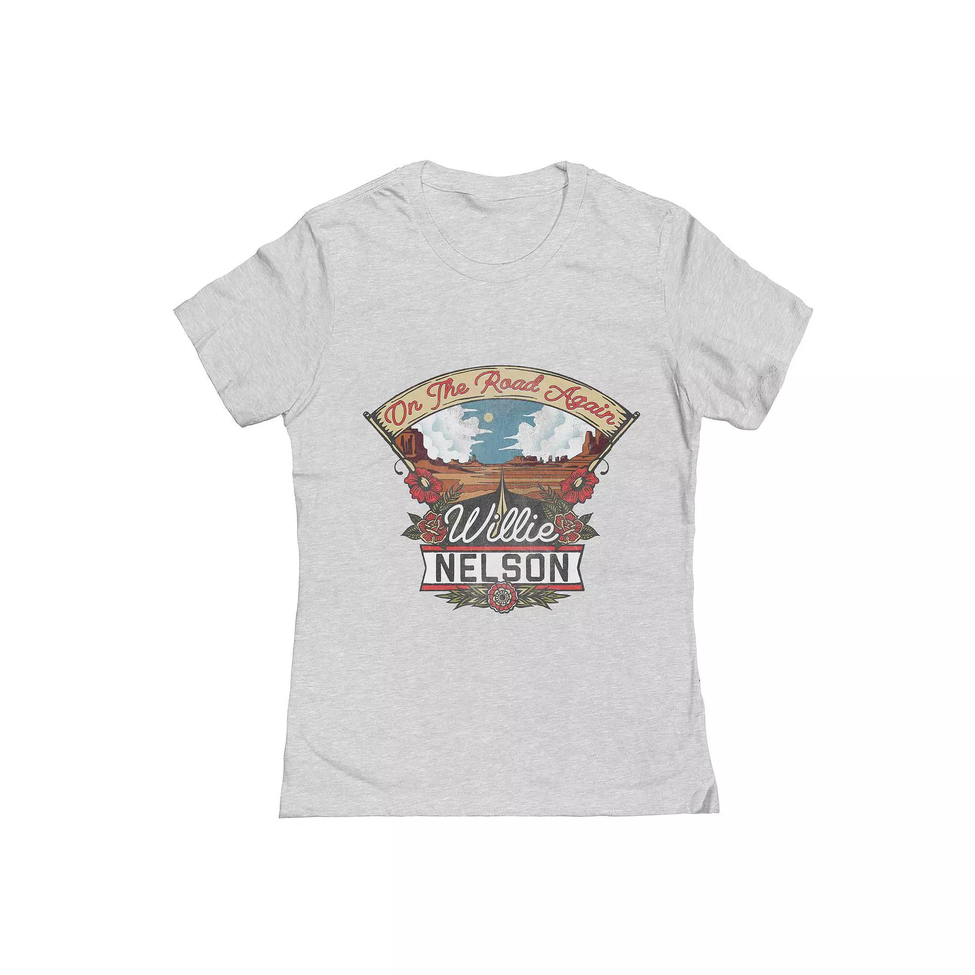 Junior's Willie Nelson On The Road Desert Graphic Tee, Women's,  Product Image