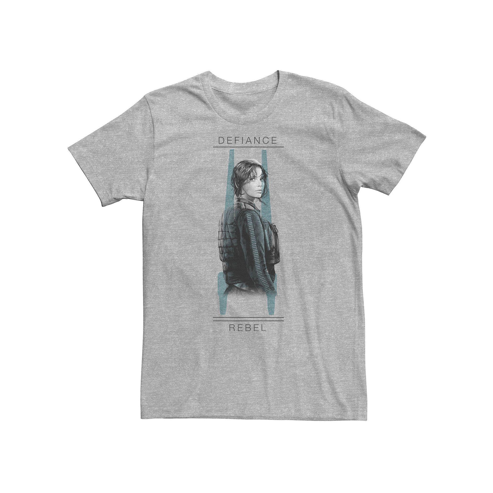 Big & Tall Star Wars Rogue One Jyn Defiance U-Wing Tee, Men's, Size: 4XL Tall, Athletic Grey Product Image