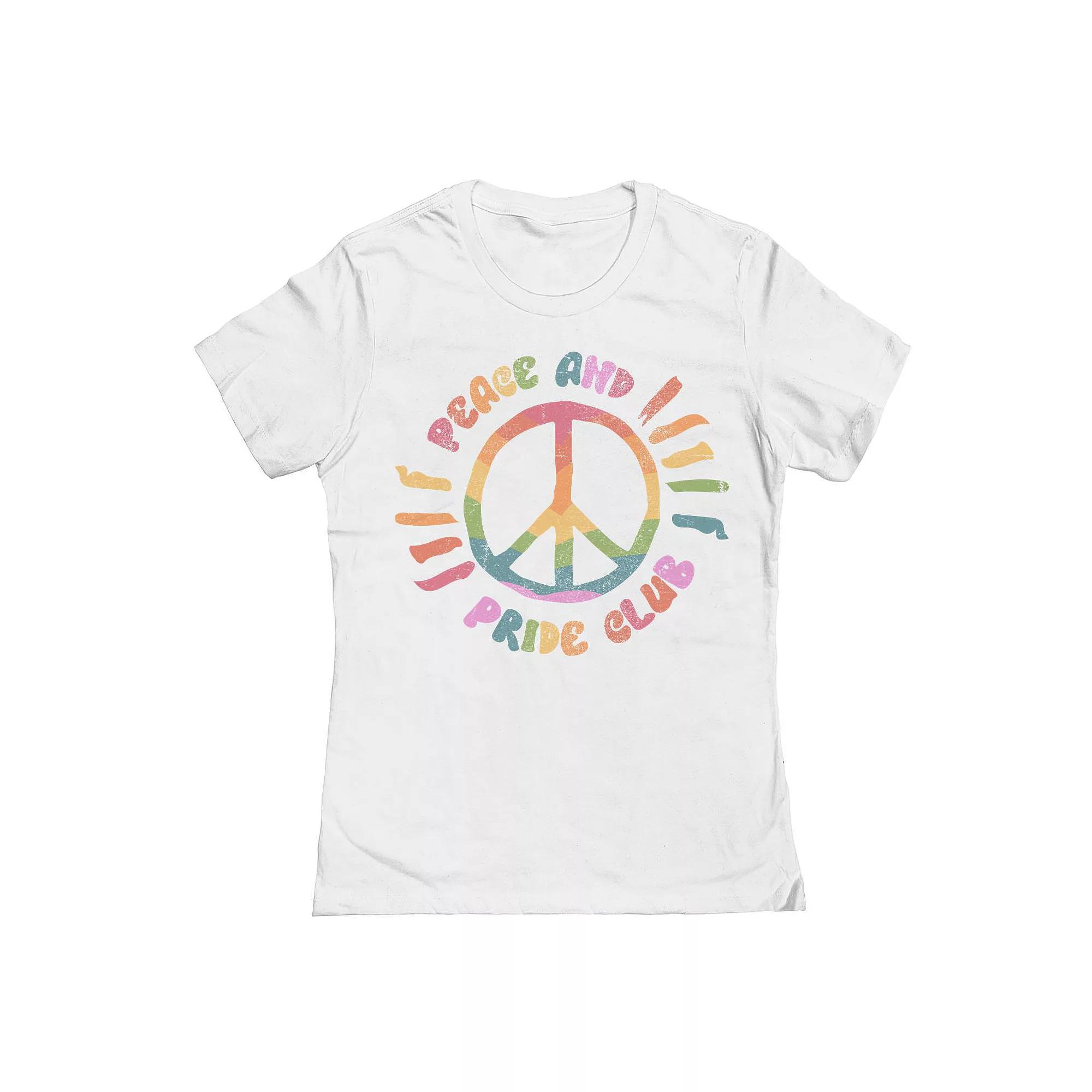 Junior's Grayson Threads The Label Peace And Pride Club Pride Graphic Tee, Women's,  Product Image