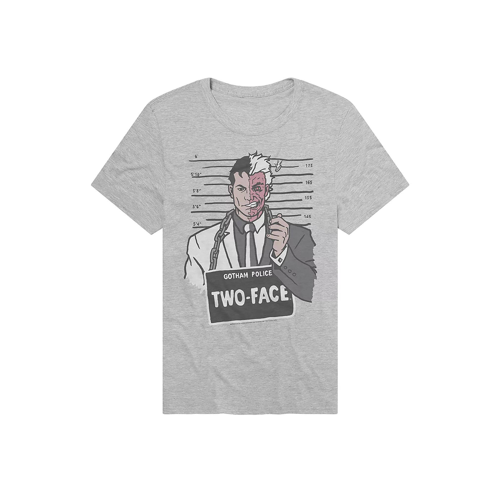 Men's Batman Gotham Police Two-Face Mugshot Graphic Tee,  Product Image