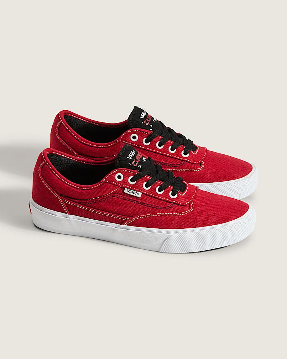 Skate Curren Caples Shoe in Red / White| Vans US Product Image