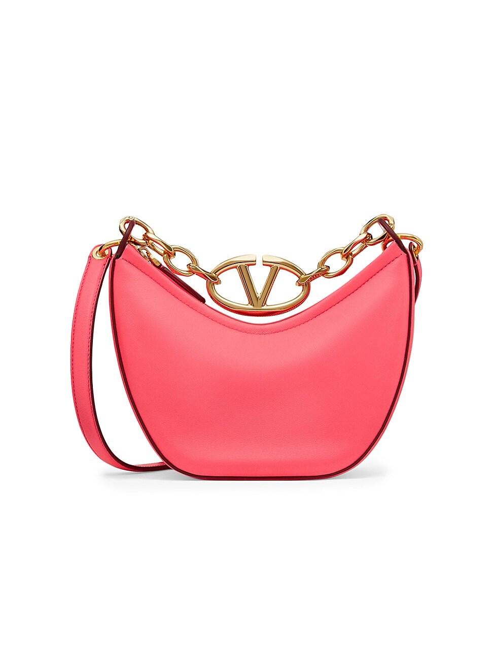 Womens VLogo Moon Mini Hobo Bag in Nappa Leather Product Image