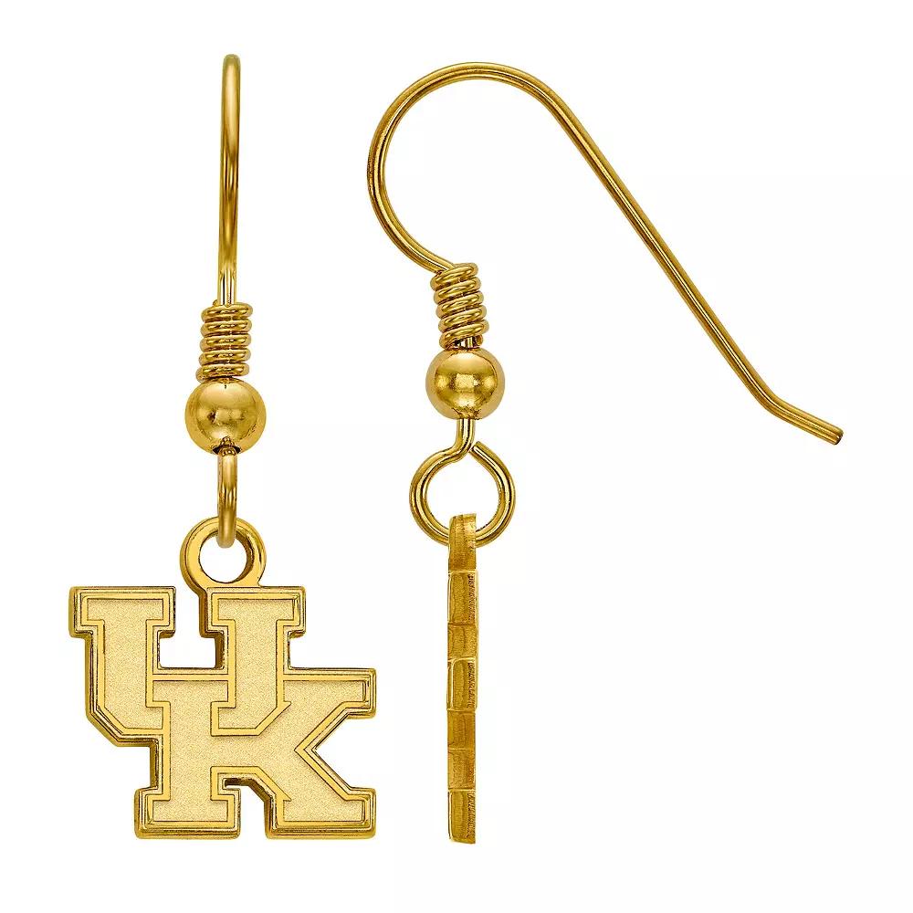 LogoArt 14k Gold over Silver Kentucky Wildcats Drop Earrings, Women's, Size: 30MM, Gold Tone Product Image