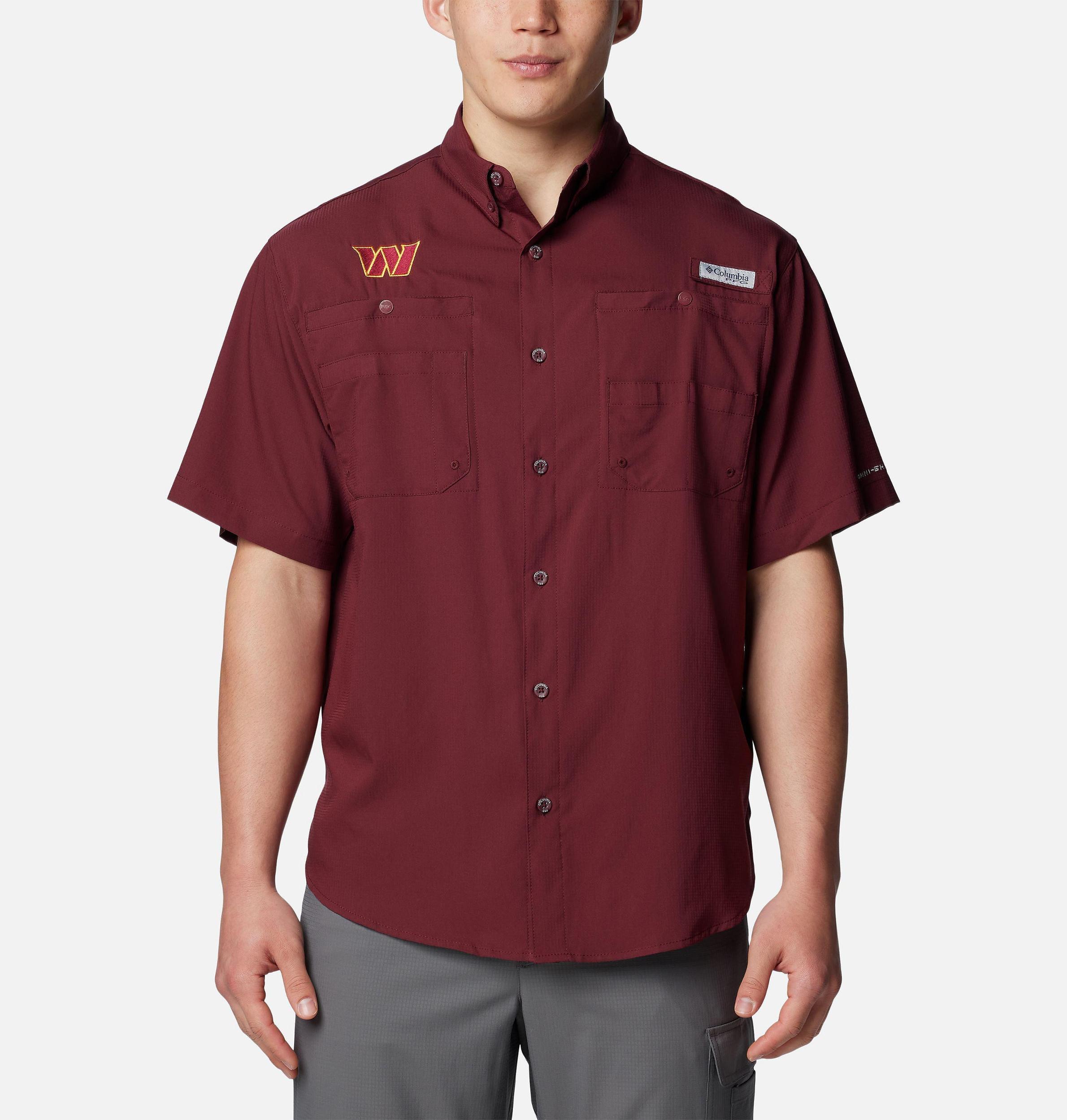Columbia Mens PFG Tamiami Short Sleeve Shirt - Washington Commanders- Product Image