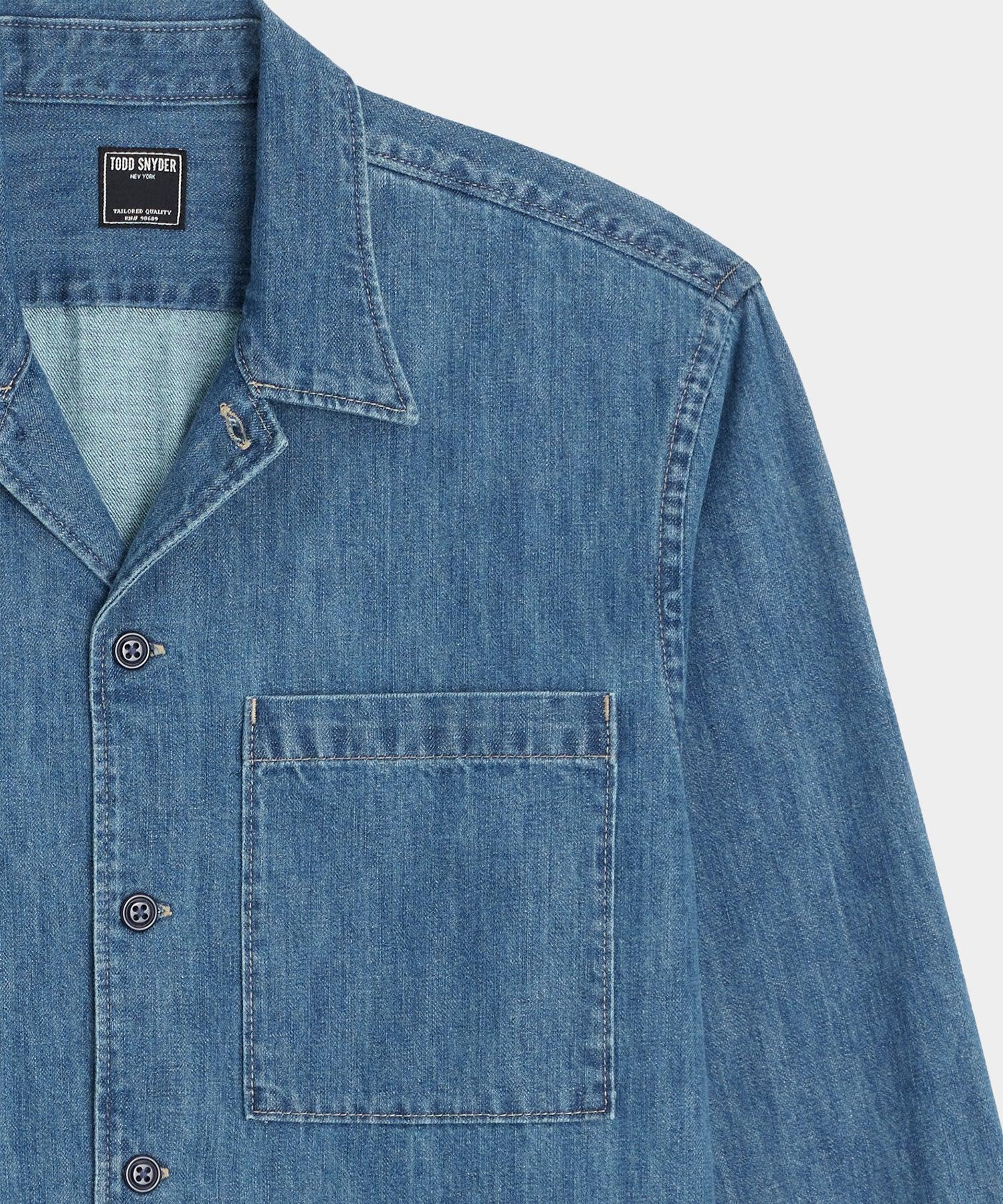 Denim Camp Collar Overshirt Product Image