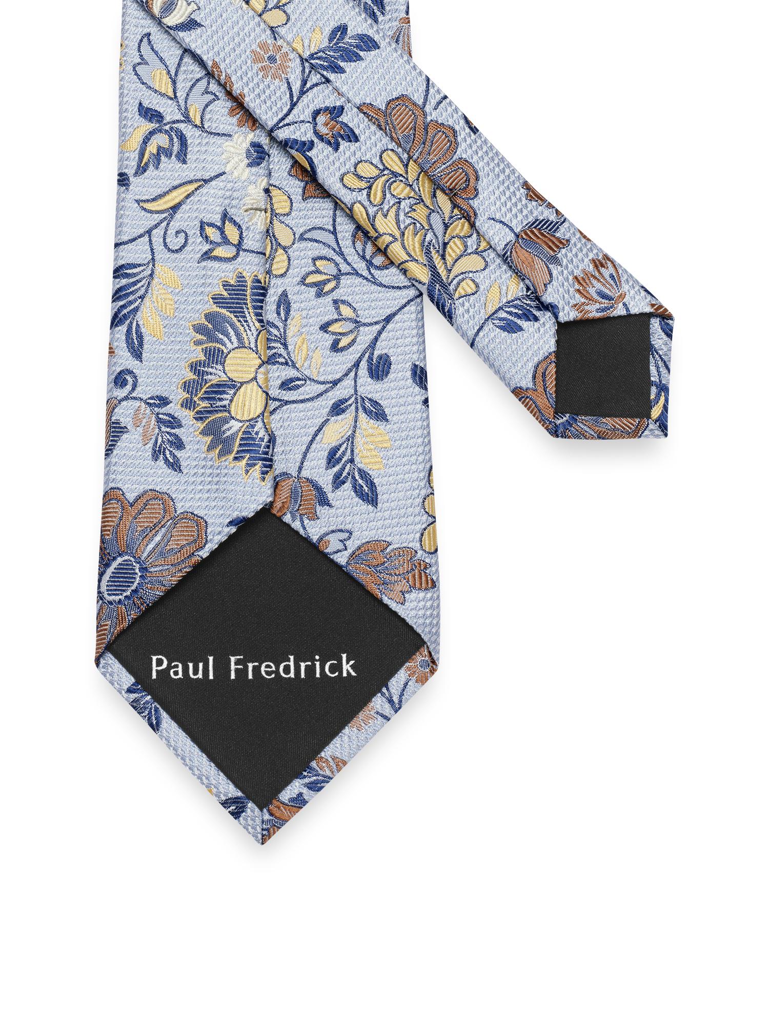 Floral Woven Silk Tie - Blue Multi Product Image
