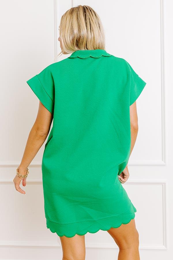 Patio Brunch Mini Dress in Kelly Green Product Image