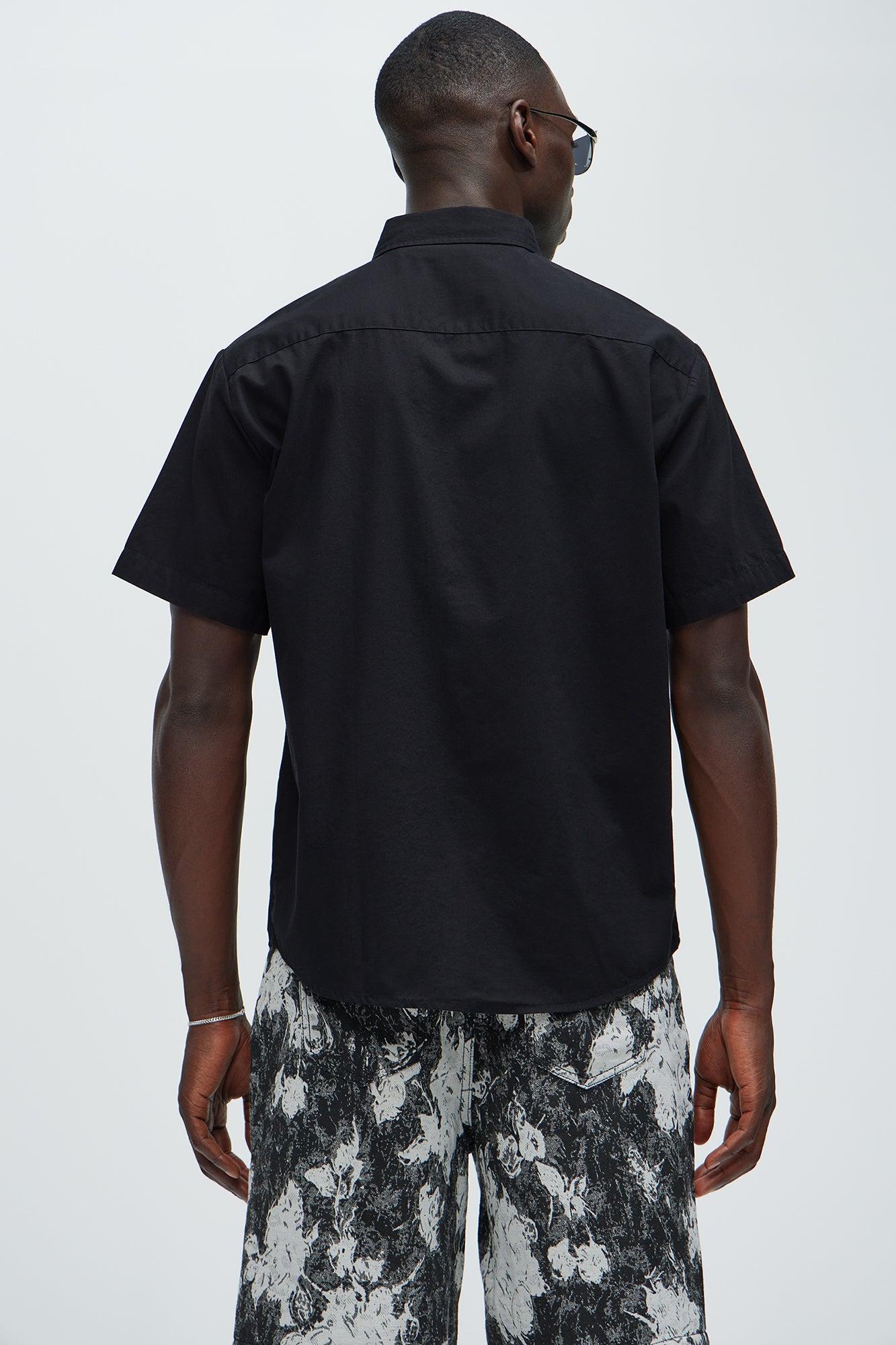 Ryland Short Sleeve Button Up Shirt - Black Product Image