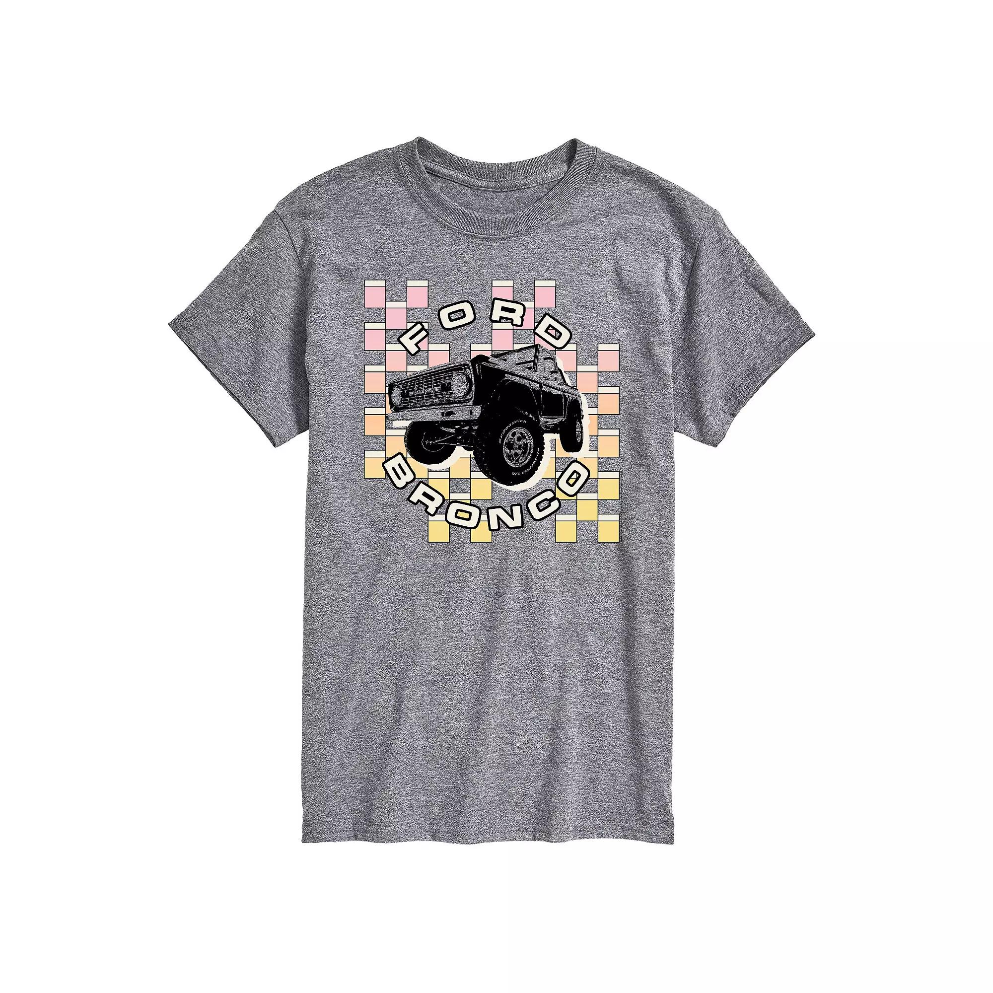 Big & Tall Ford Bronco Checkered Graphic Tee, Men's,  Product Image