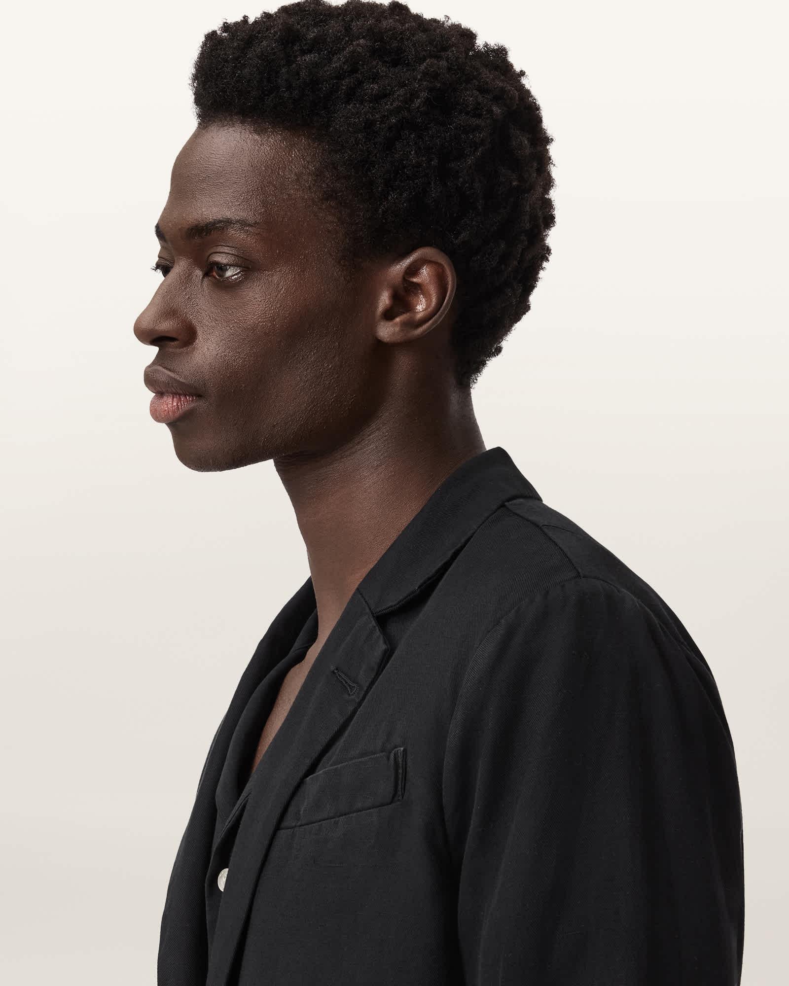 Hanbury Slim Fit Blazer Black | ALLSAINTS US Product Image
