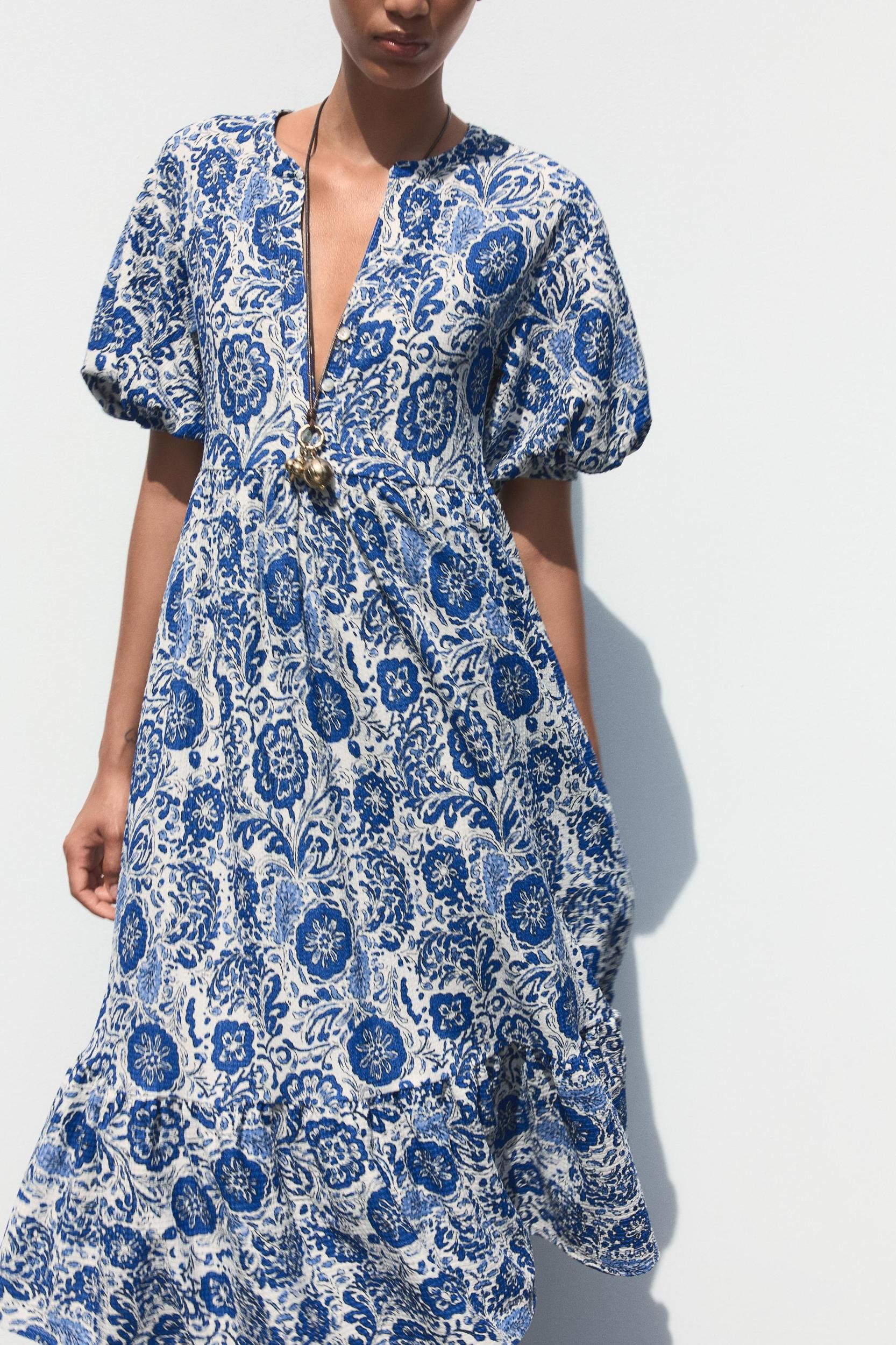 PRINTED MIDI DRESS Product Image
