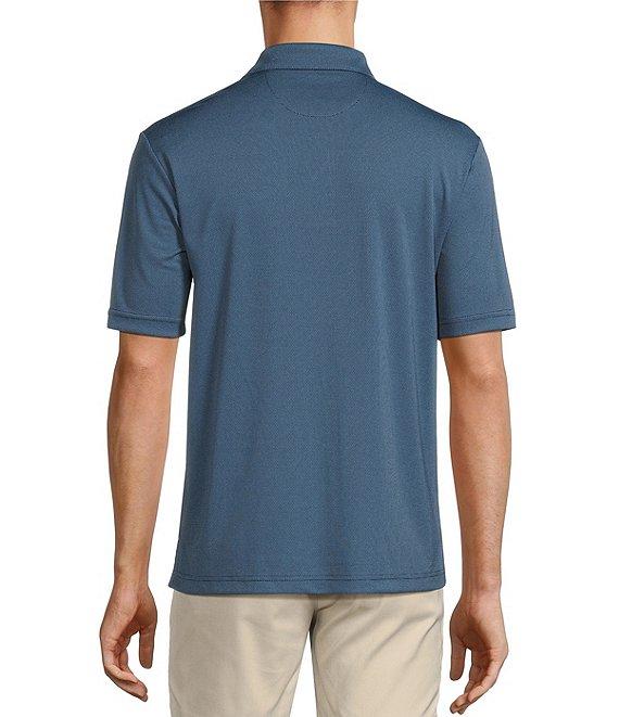 Roundtree & Yorke Performance Placed Jacquard Polo Shirt Product Image