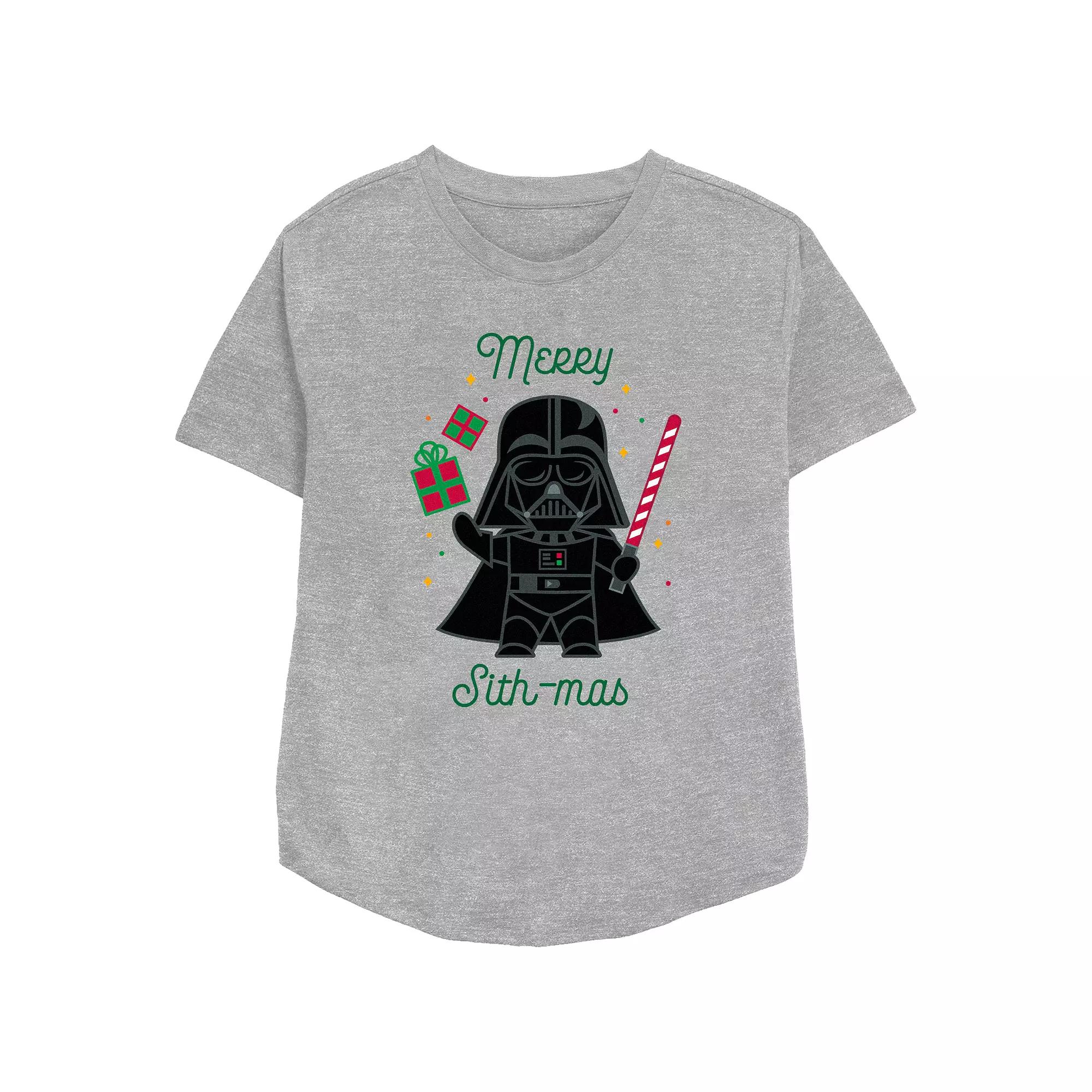 Women's Star Wars Darth Vader Merry Sith-mas Relaxed Fit Graphic Tee,  Product Image