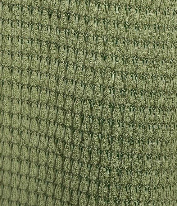 Moa Moa Plus Size Long Sleeve Cropped Lace Up Top Product Image