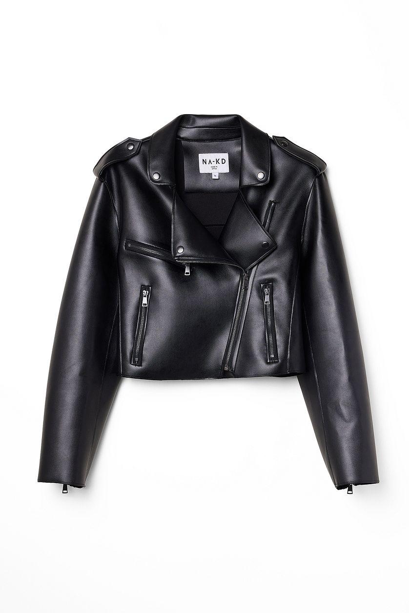 Short Biker PU Jacket Product Image