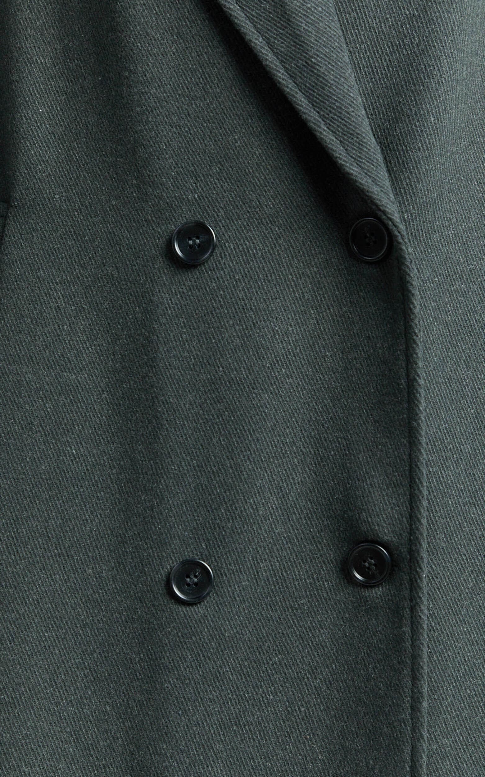 Silvena Coat - Oversized Longline Tailored Coat in Slate Grey Product Image