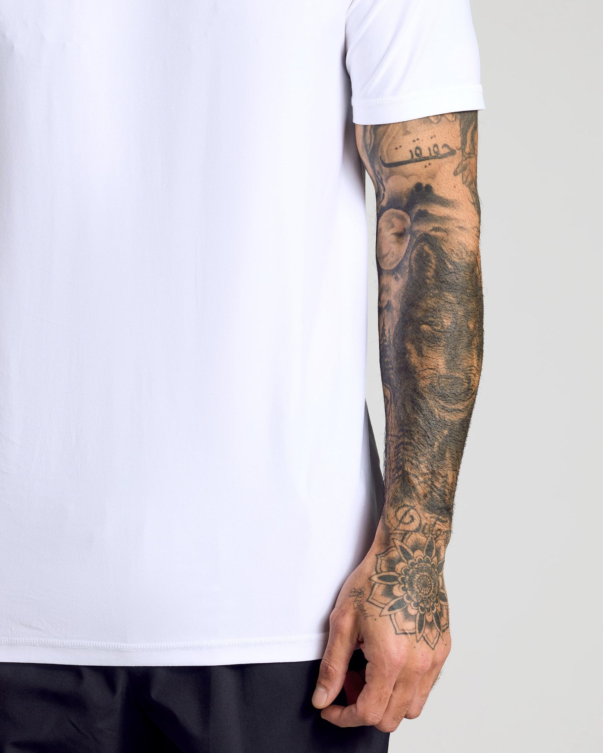 White Active Crew Neck Tee Product Image