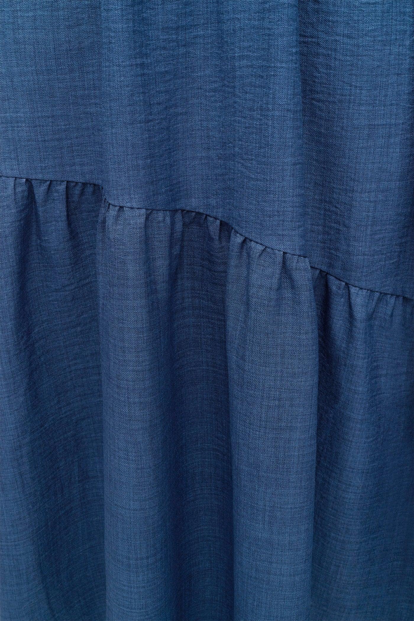 TIERED ASYMMETRIC MAXI DRESS Product Image