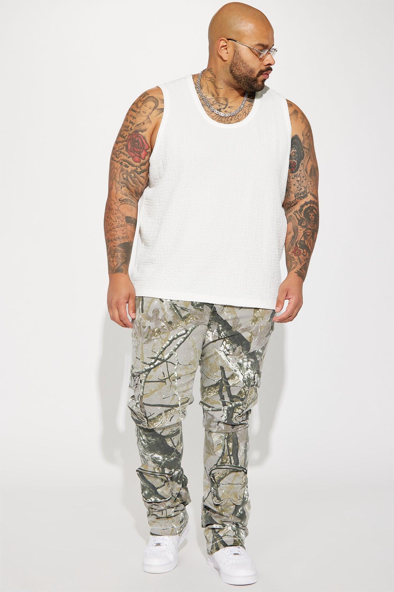 Wanted Cargo Stacked Skinny Flare Pants - Brown/combo Product Image