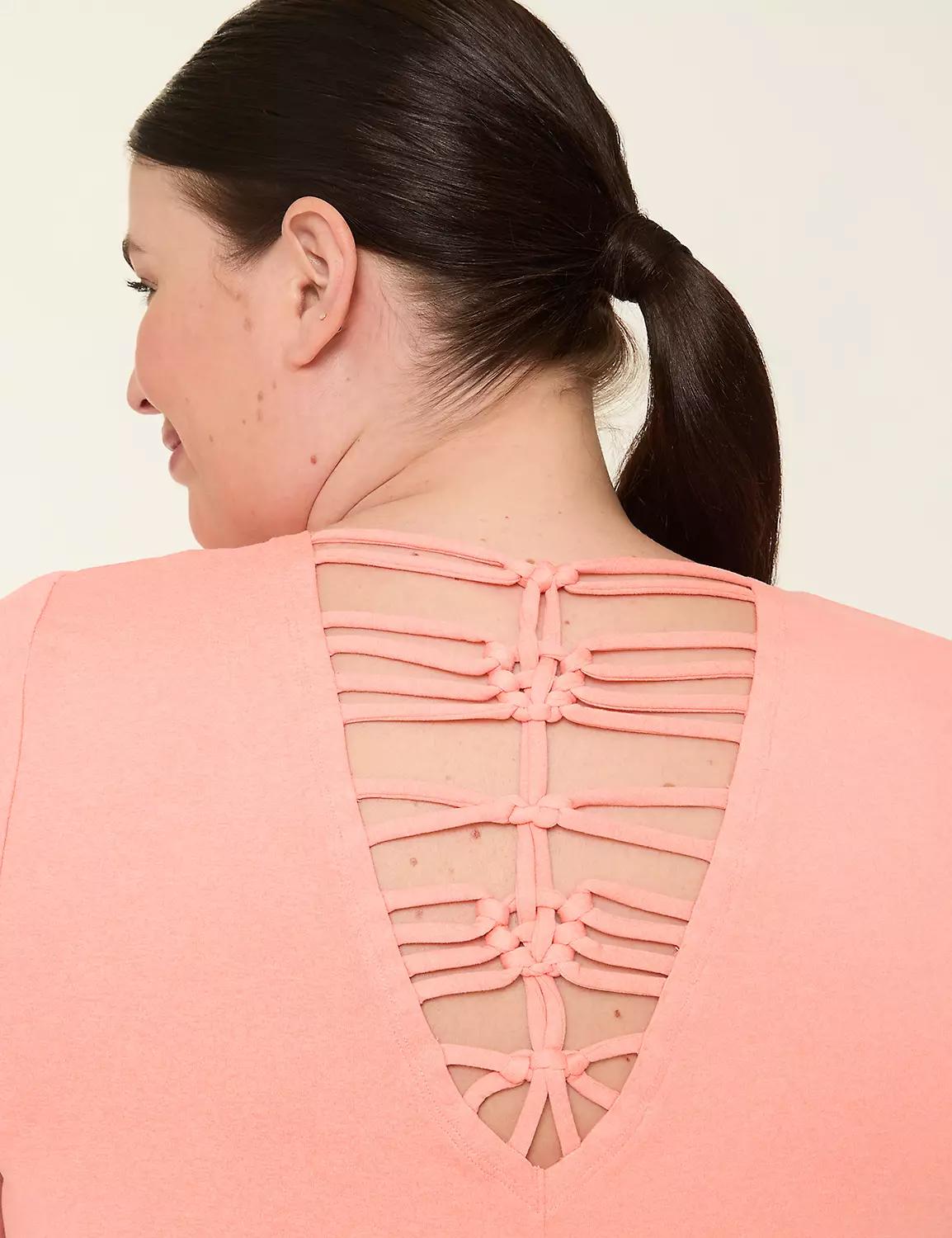 LIVI Soft Macrame Back-Detail Tee Product Image